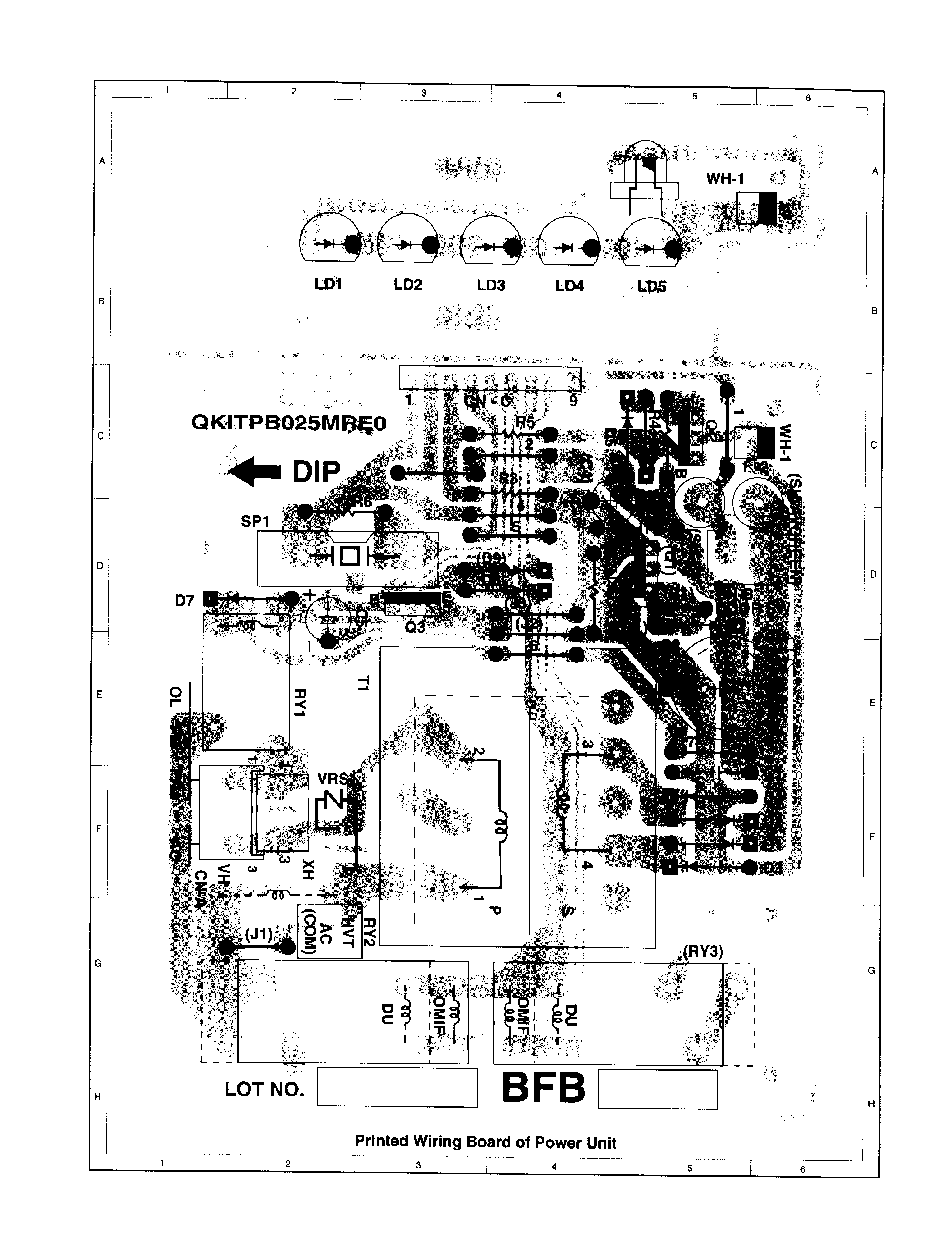 Sharp R-430AK printed wiring board diagram