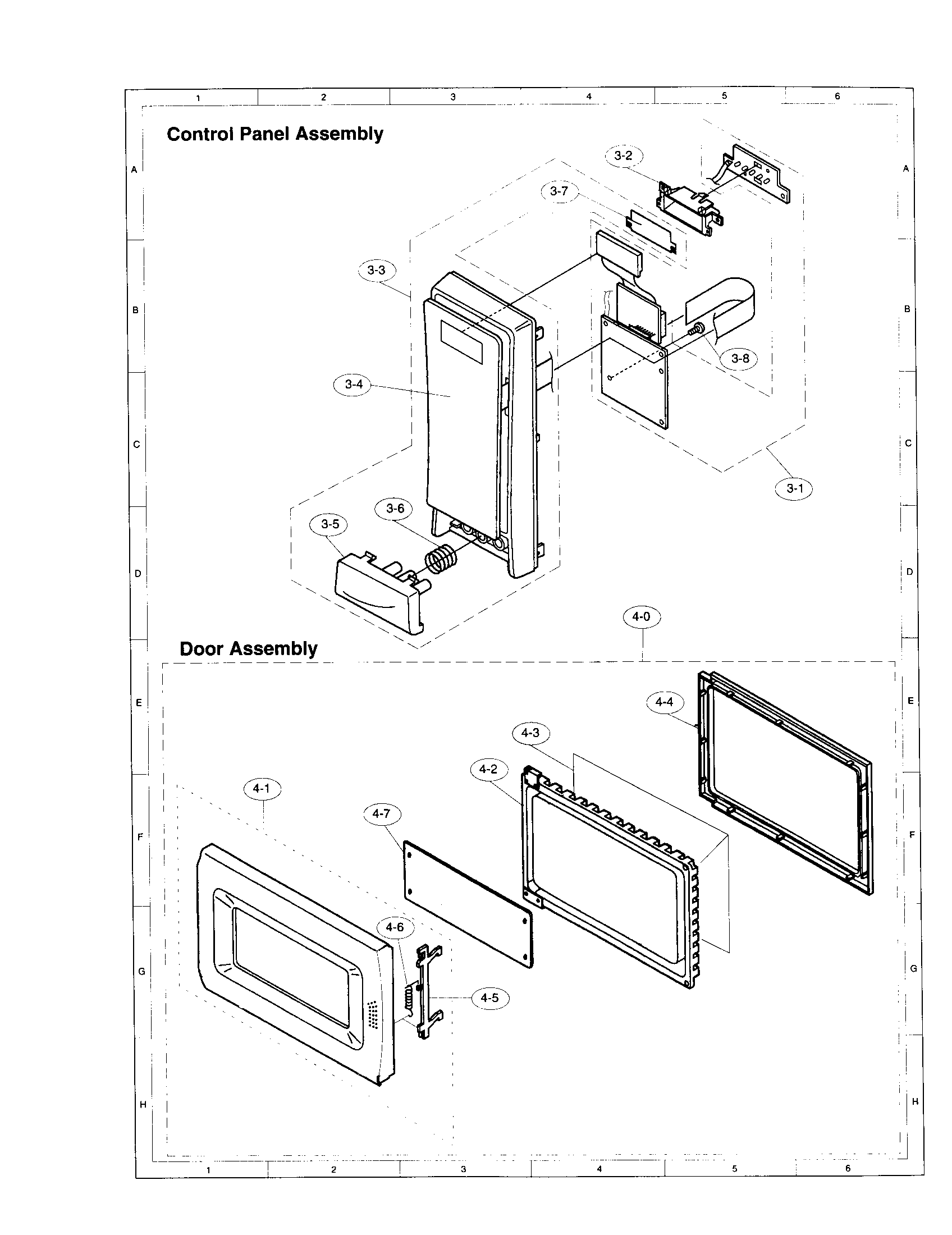 Sharp R-420AW control panel diagram