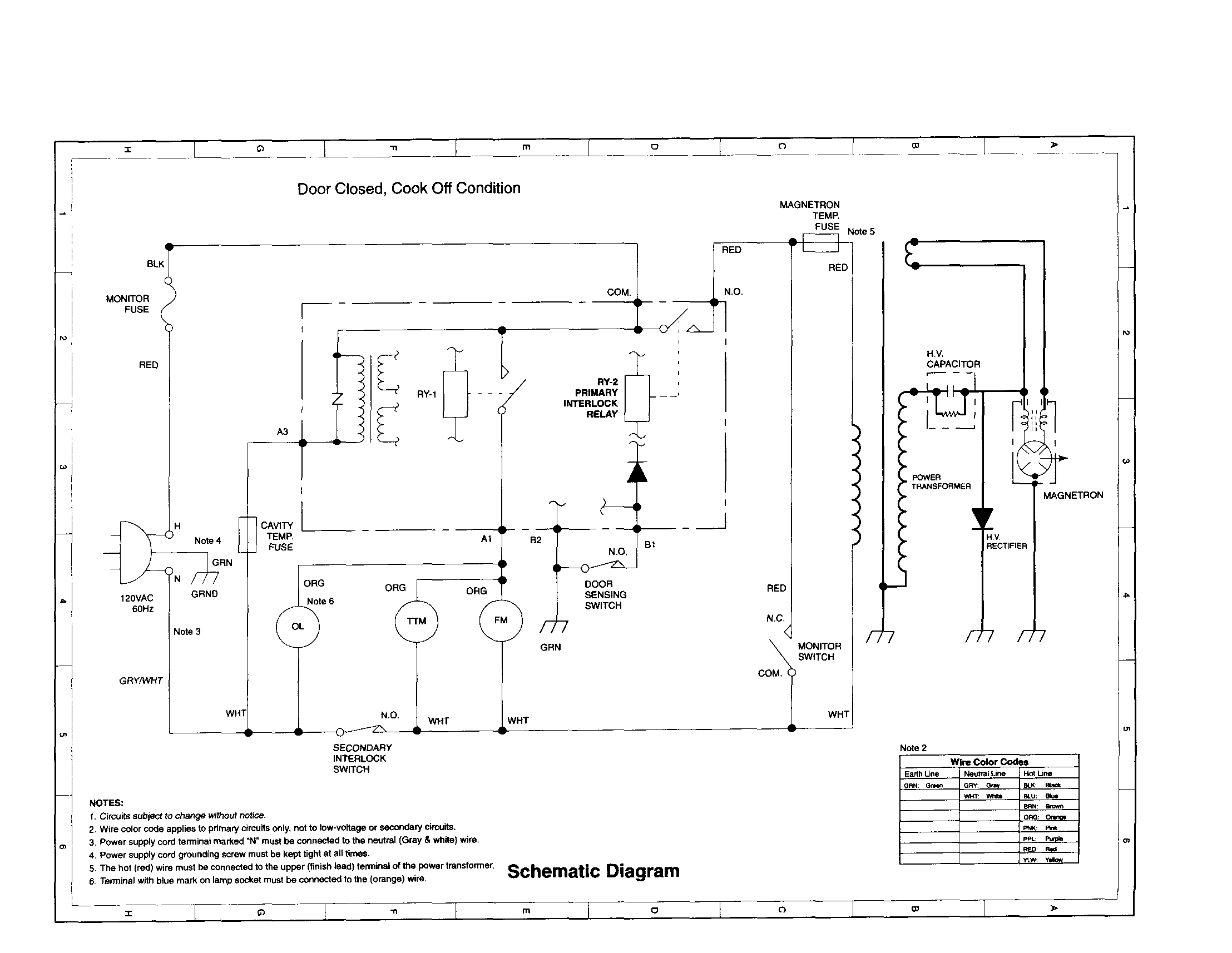 Sharp R-410AK schematic diagram