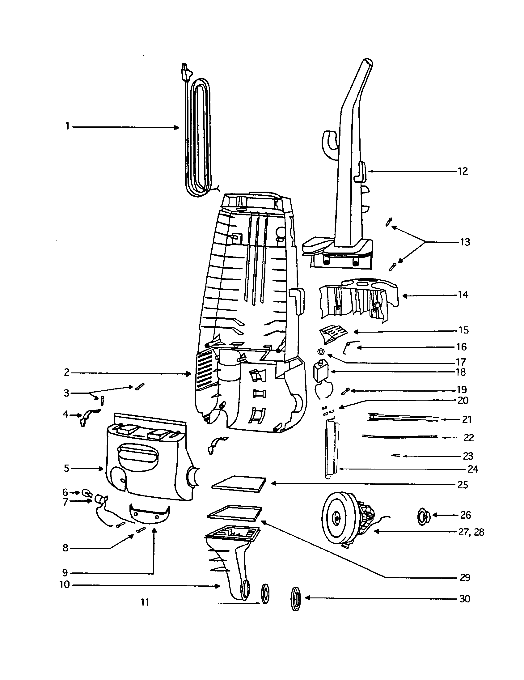 Eureka 4383AT-1 motor cover diagram