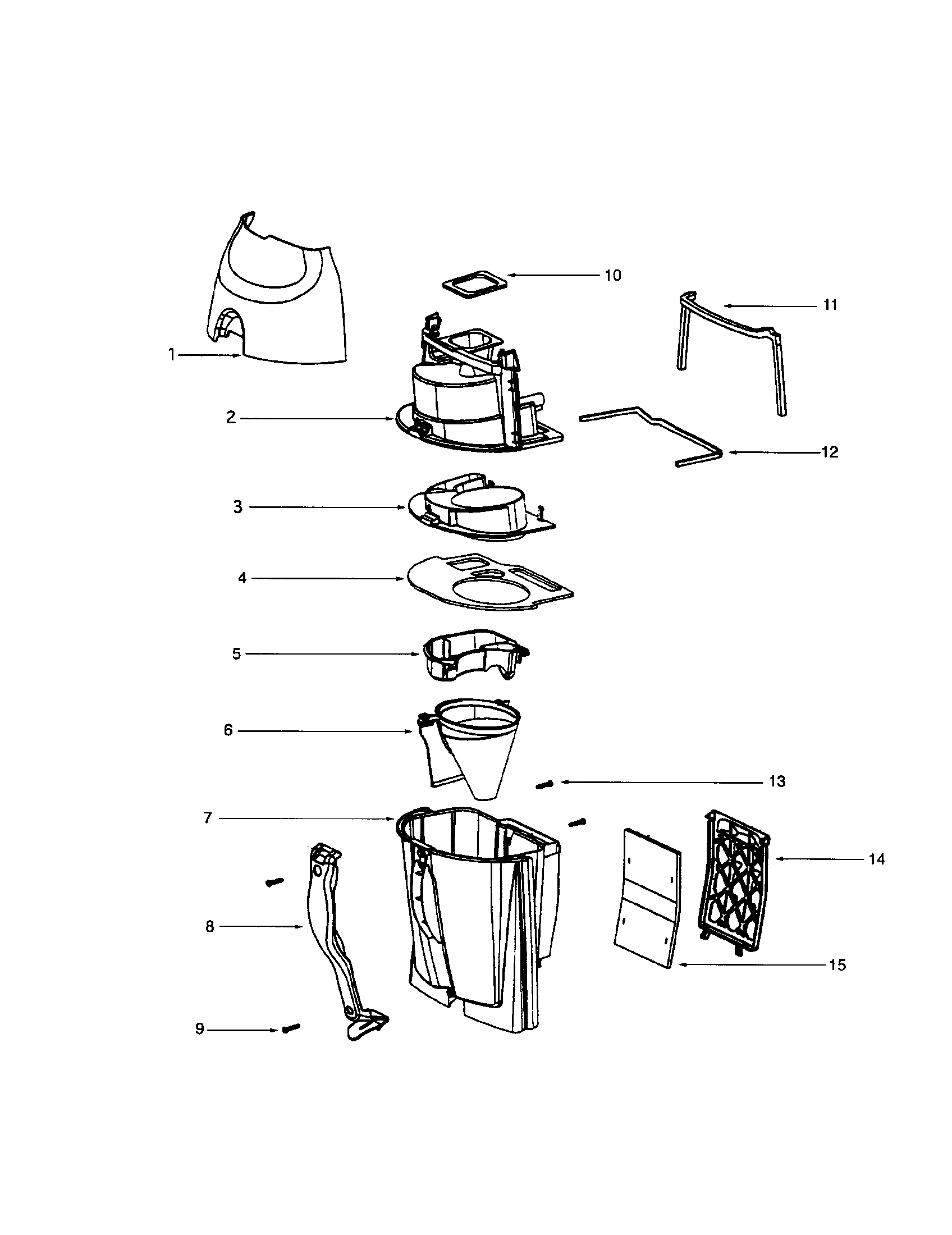 Eureka 4383AT-1 cyclone diagram