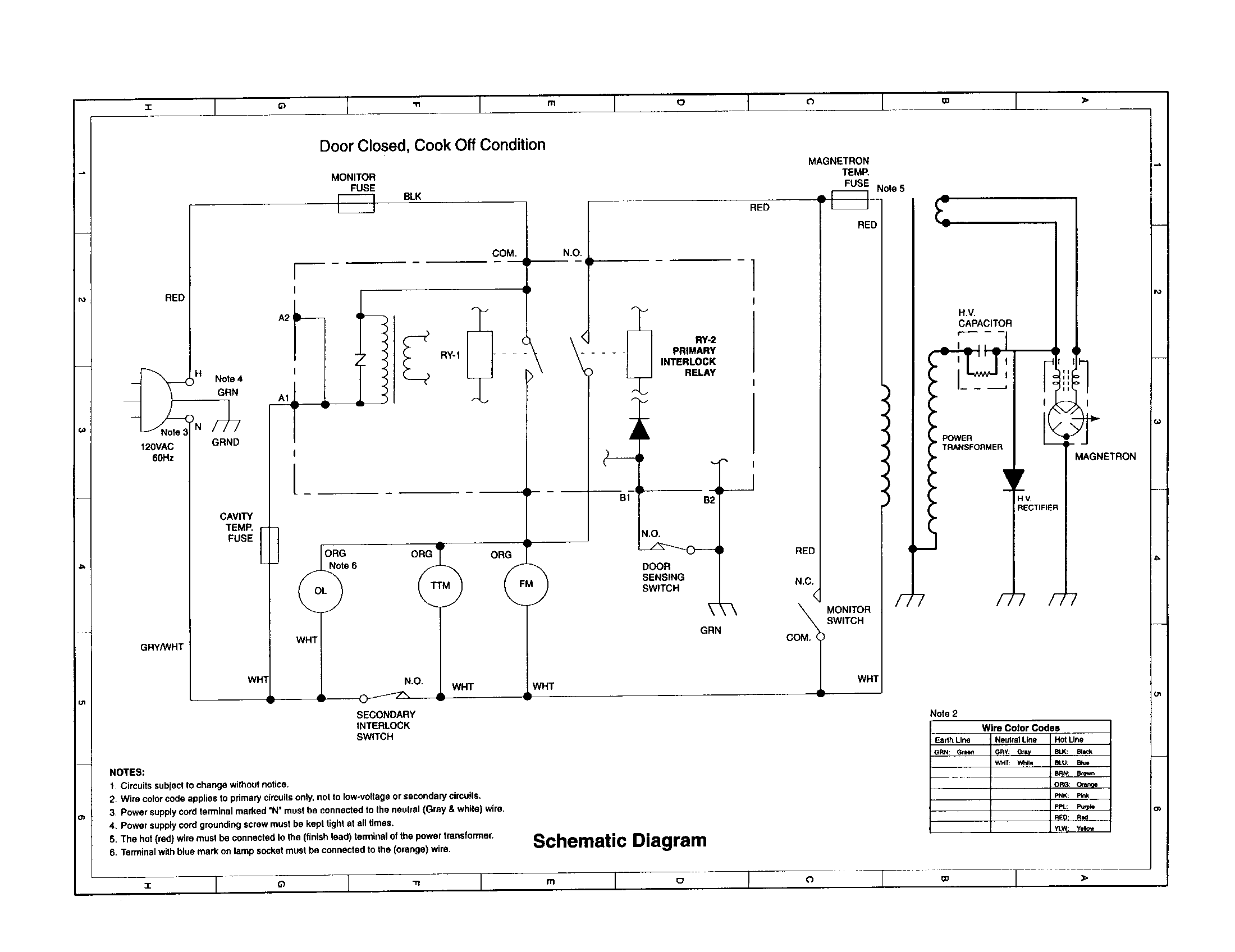 Sharp R-410BK schematic diagram diagram