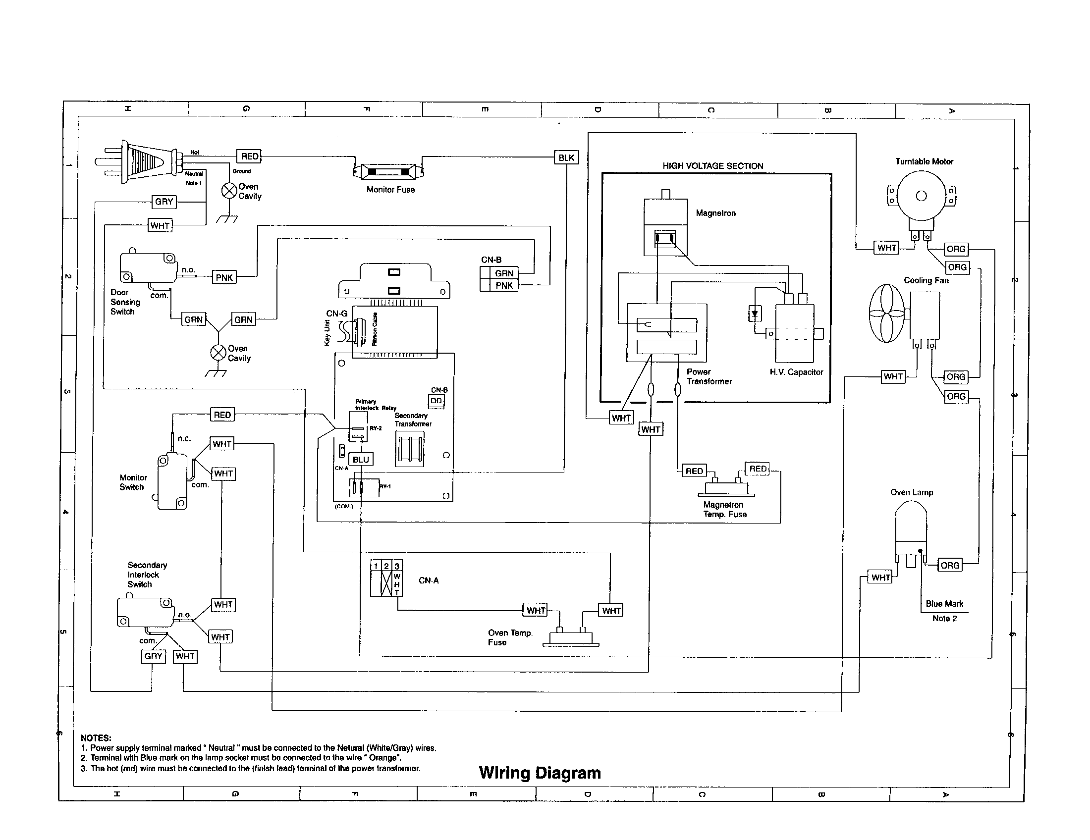 Sharp R-410BK wiring diagram diagram
