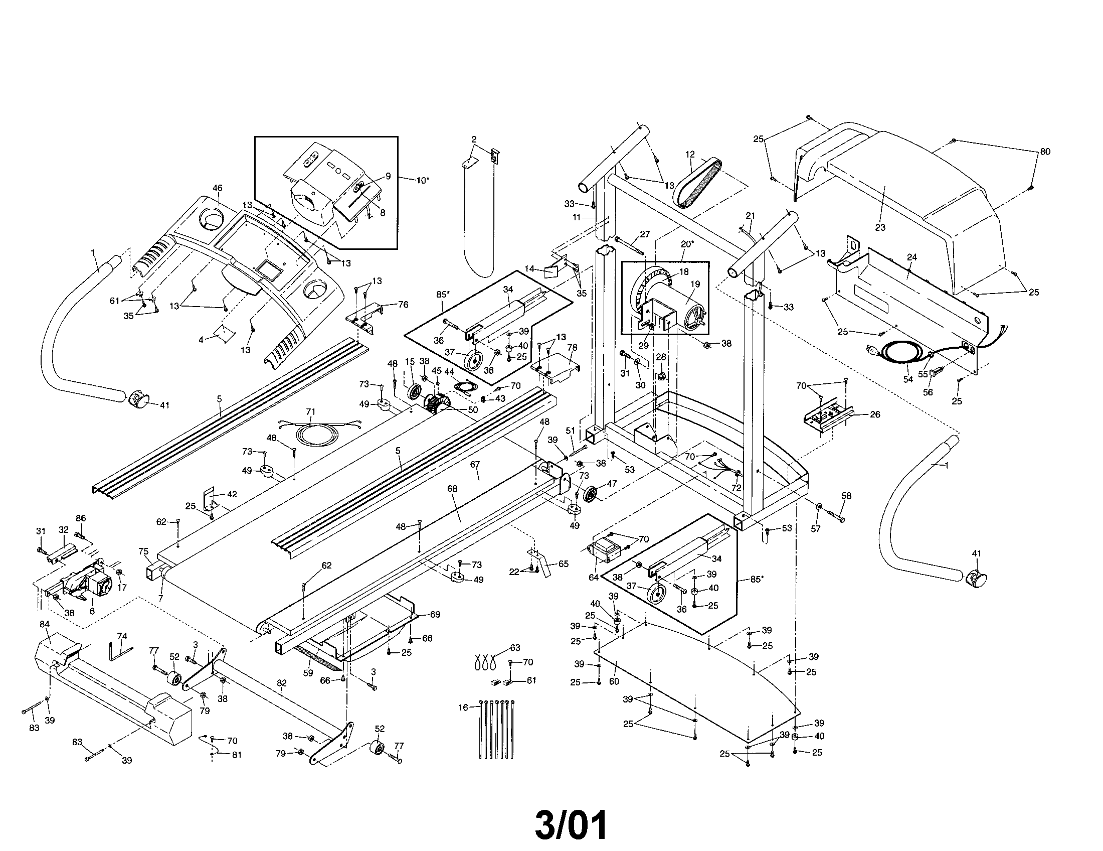 Proform 831299402 frame assembly diagram