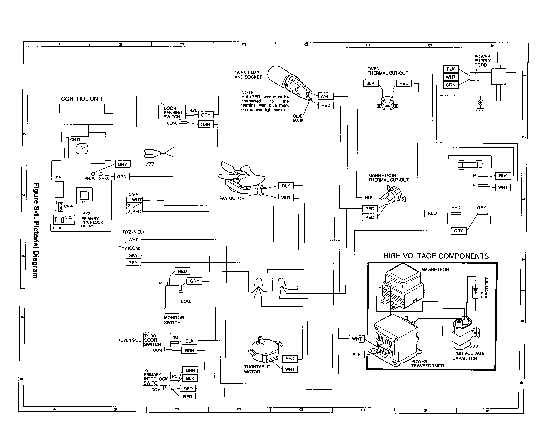 Sharp R-312AW pictorial diagram diagram