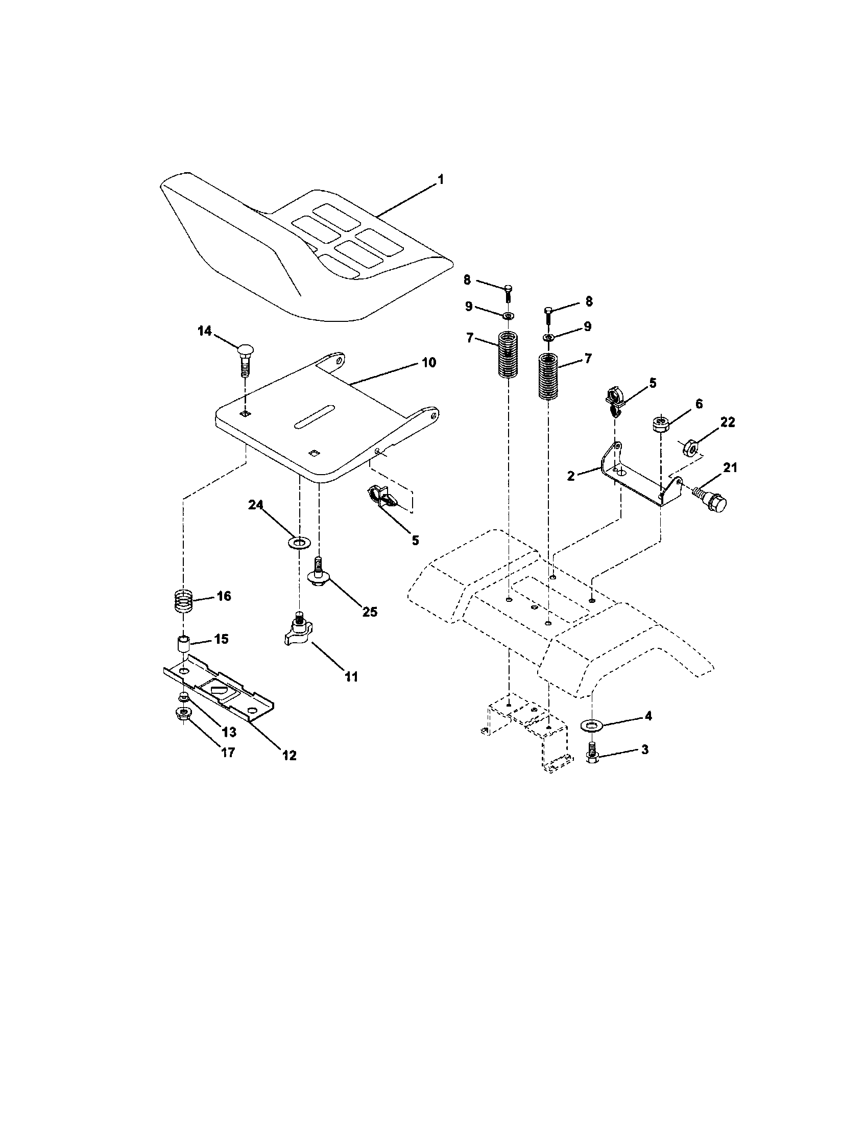 Craftsman 917279941 seat assembly diagram