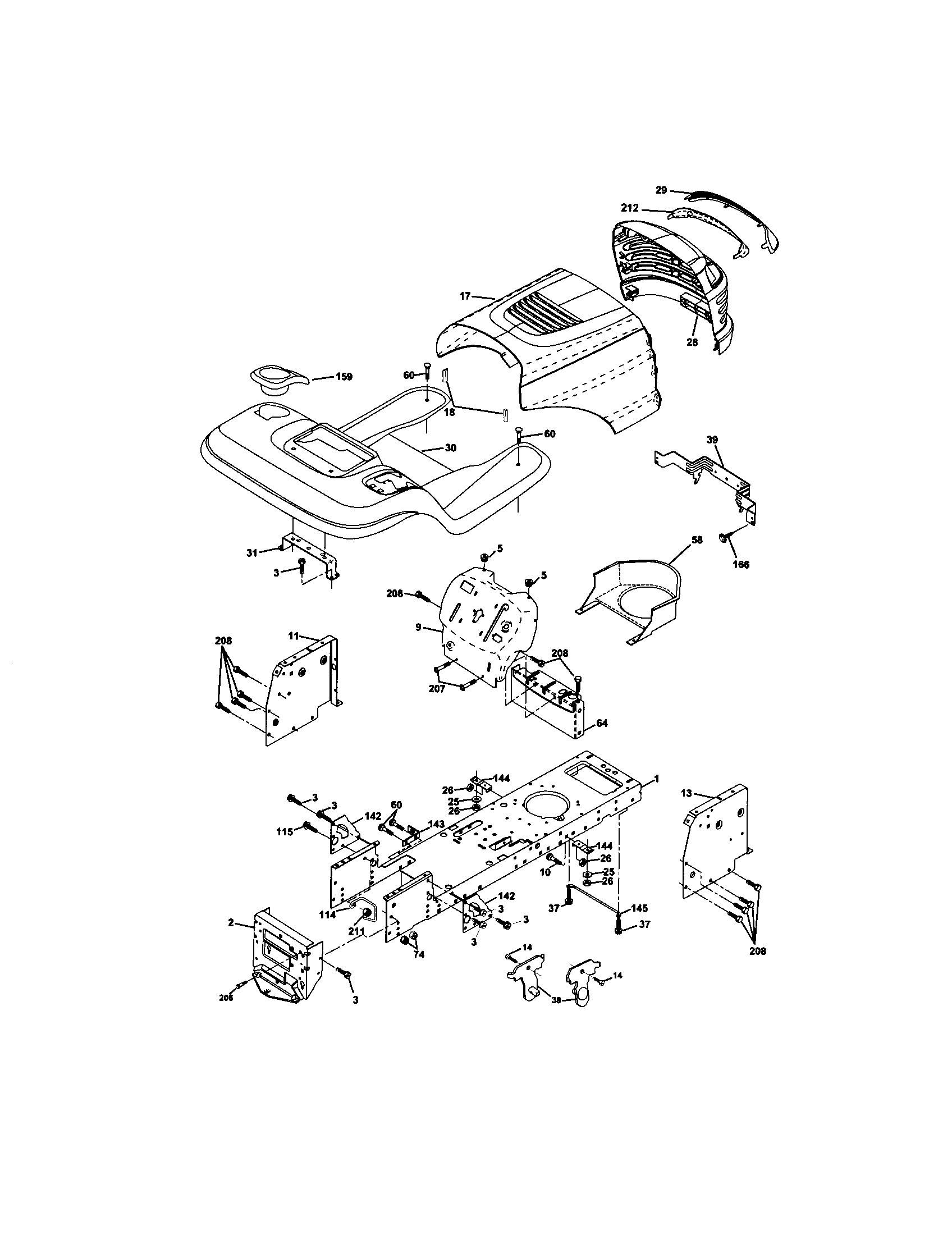 Craftsman 917272072 chassis and enclosures diagram