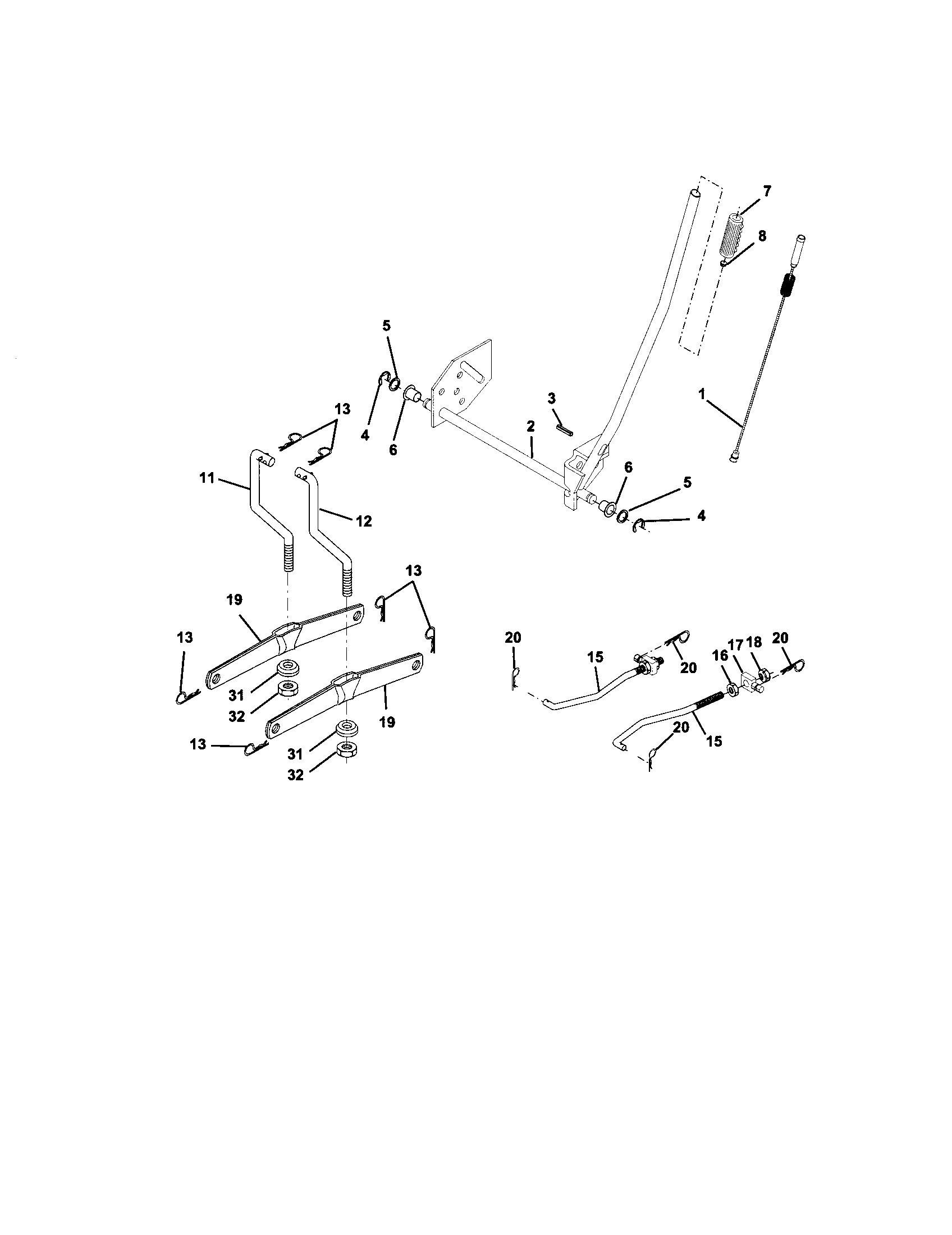 Craftsman 917272072 lift assembly diagram