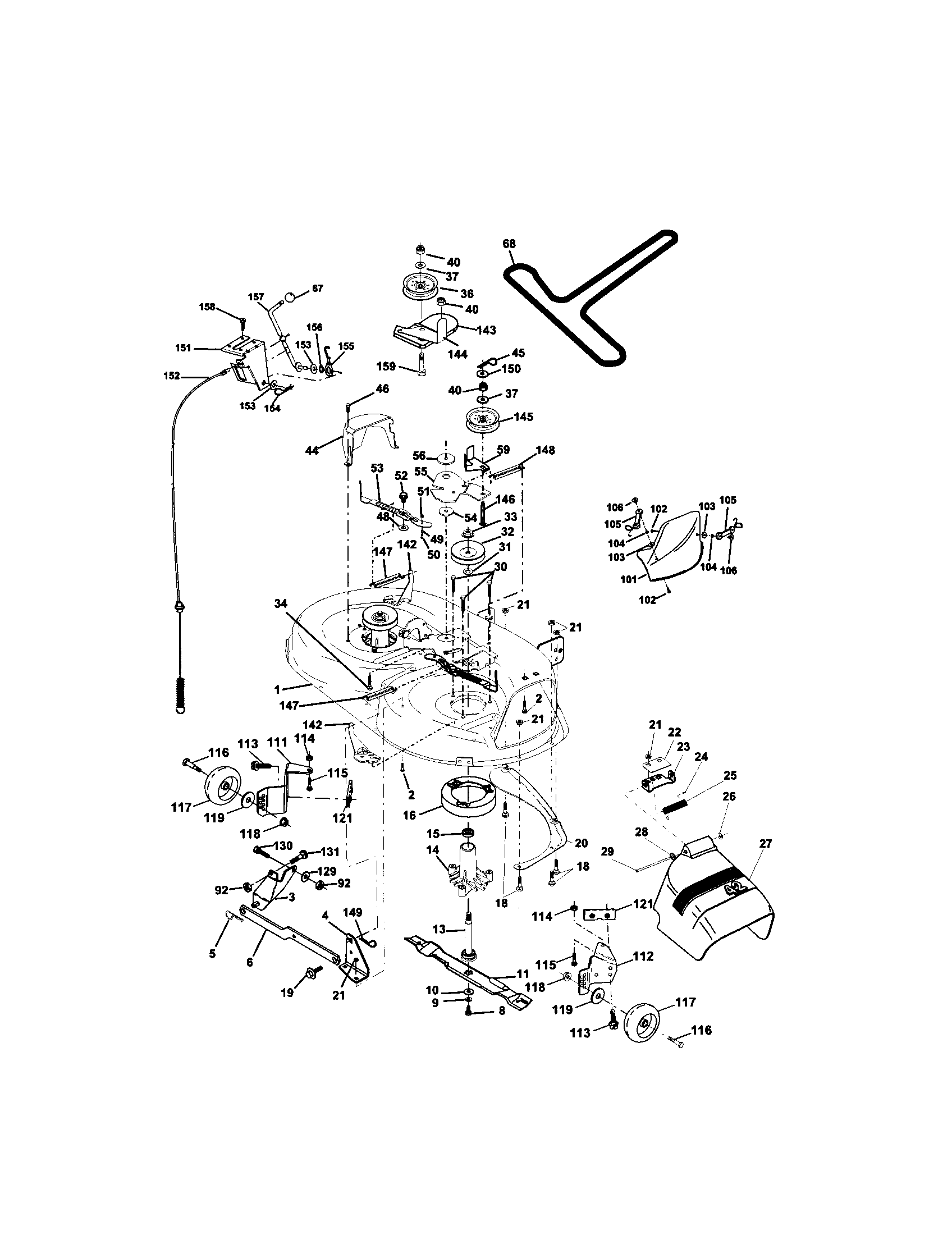 Craftsman 917272072 mower deck diagram