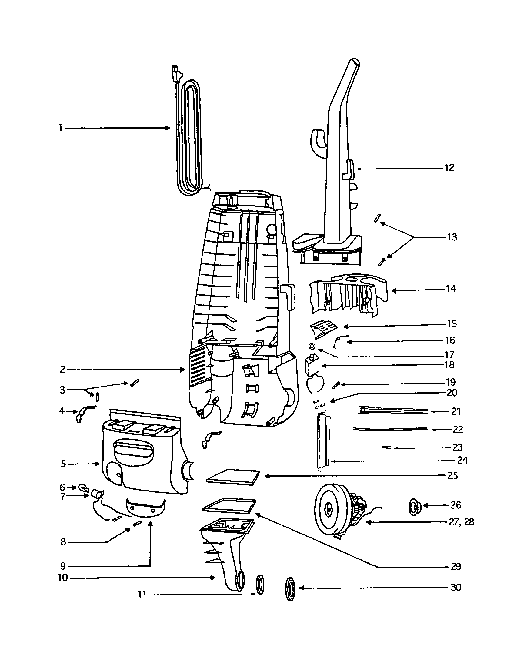 Eureka 4481BT-2 motor cover diagram