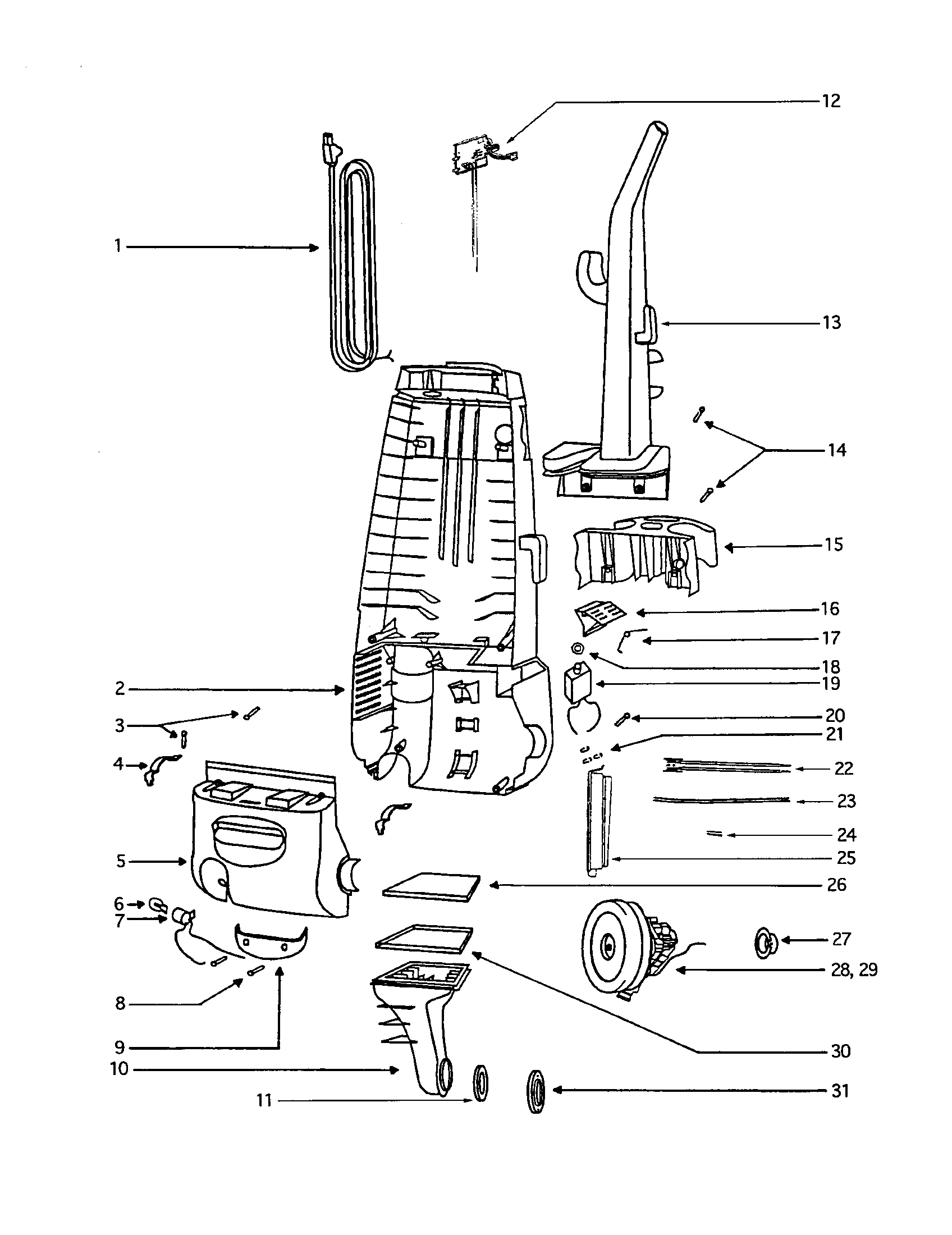 Eureka 4483ATS-1 motor cover diagram