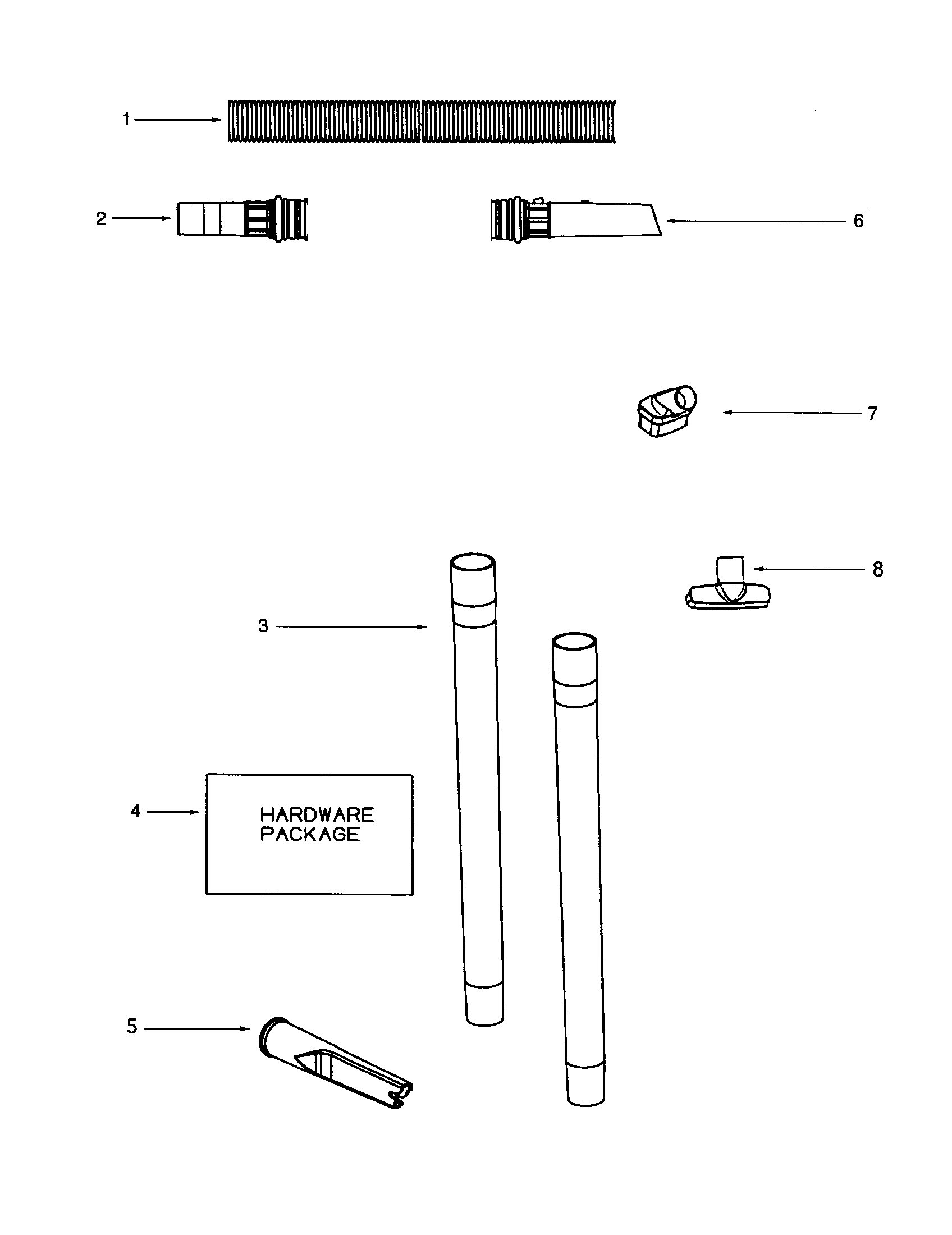 Eureka 4484BT-1 hose diagram