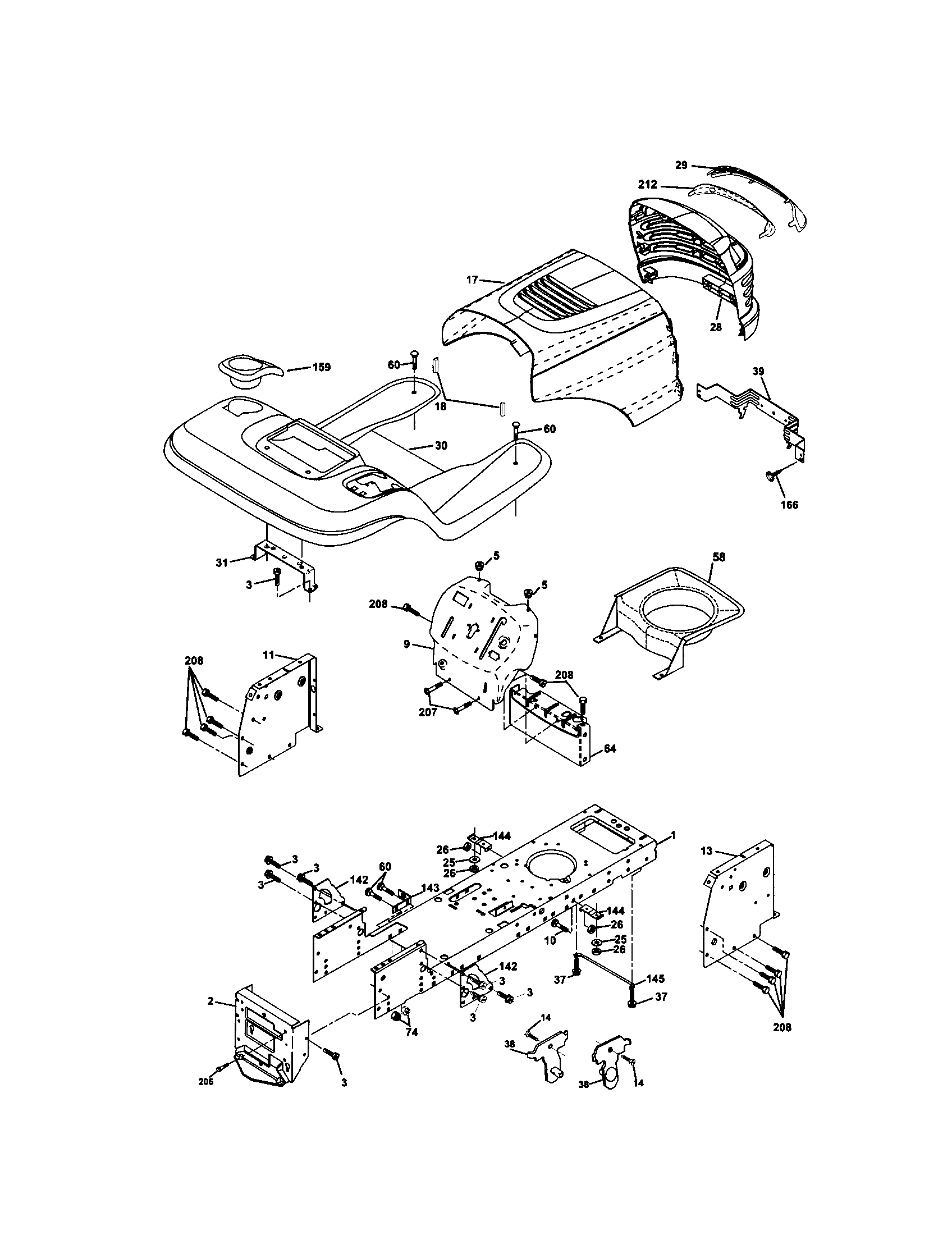 Craftsman 917272440 chassis and enclosures diagram