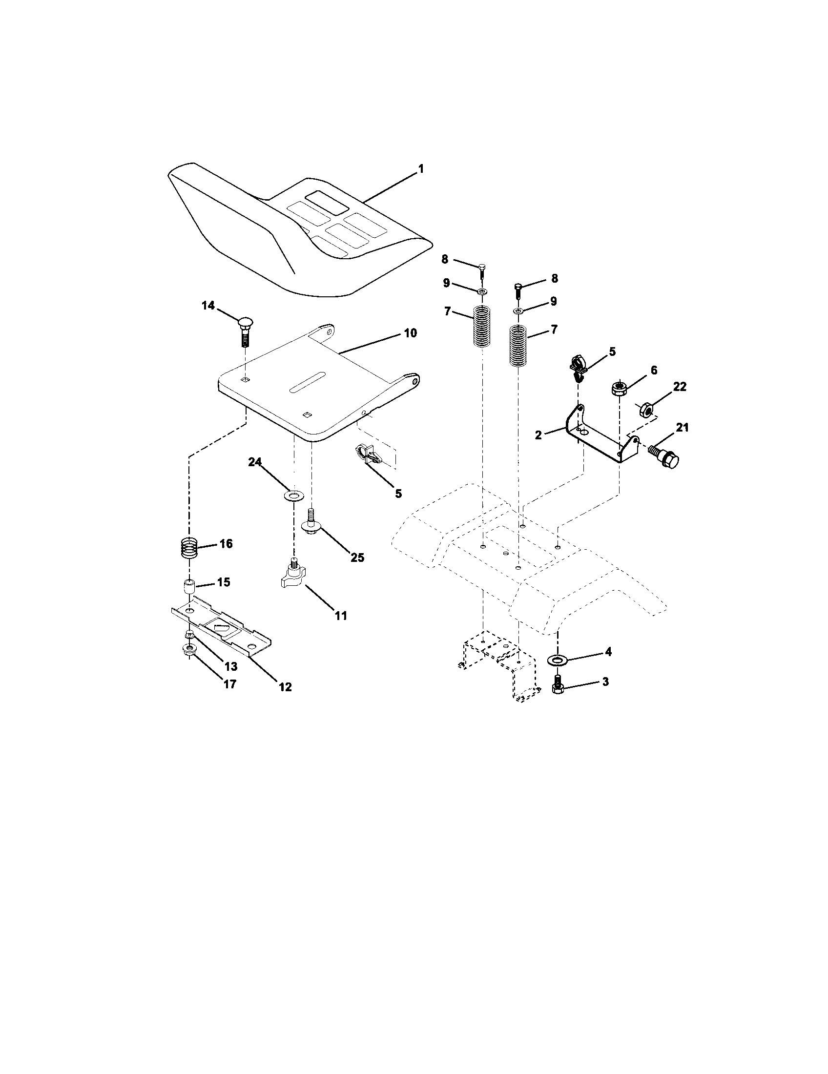 Craftsman 917272440 seat assembly diagram