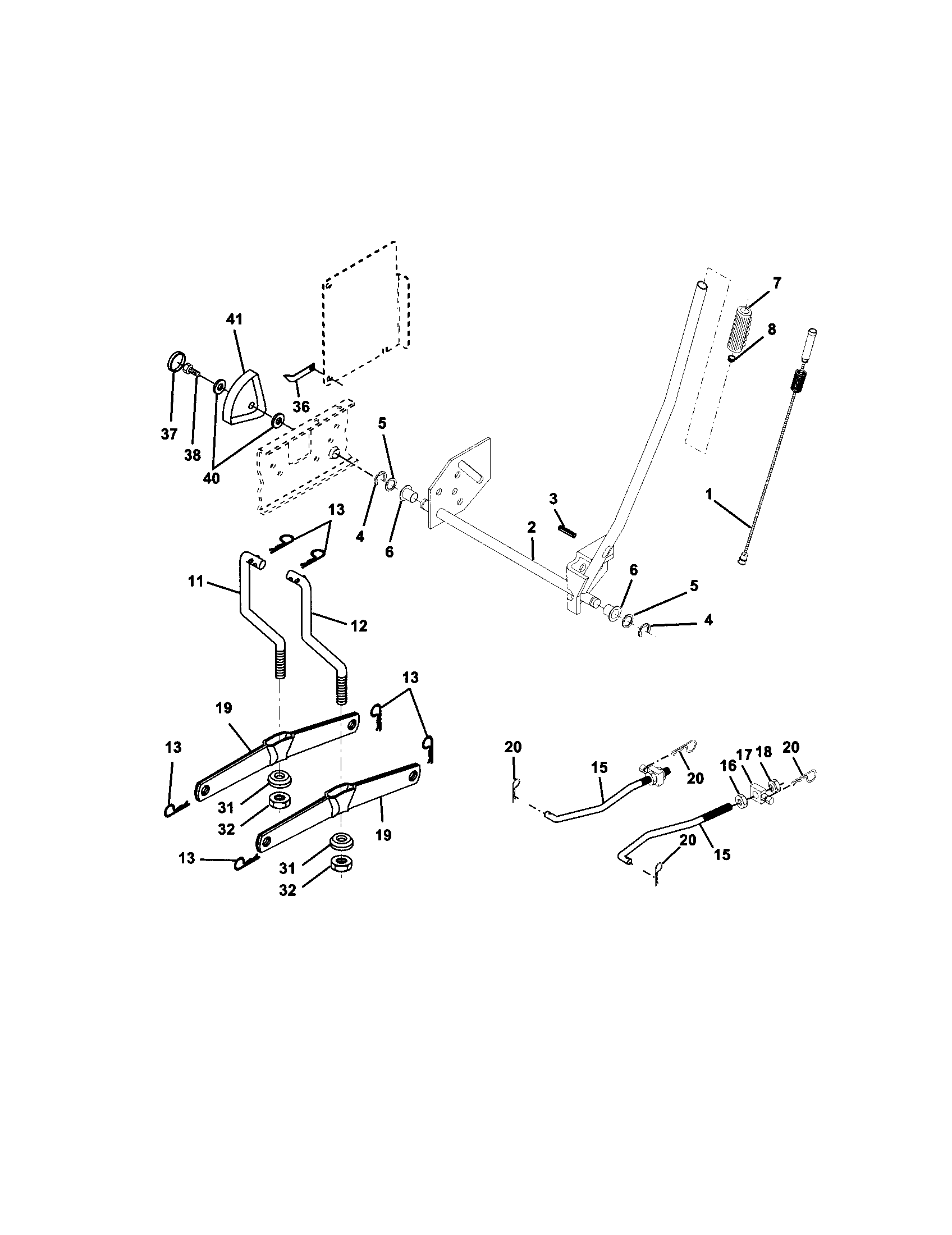 Craftsman 917272440 lift assembly diagram