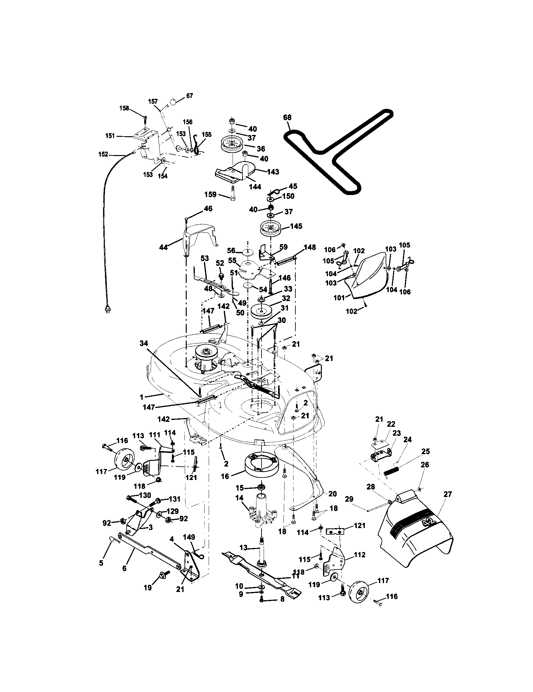 Craftsman 917272440 mower deck diagram