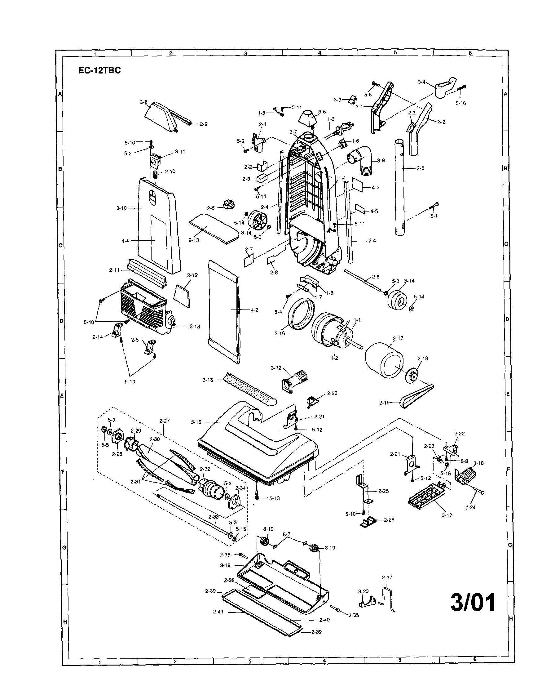 Sharp EC-12TBC vacuum diagram