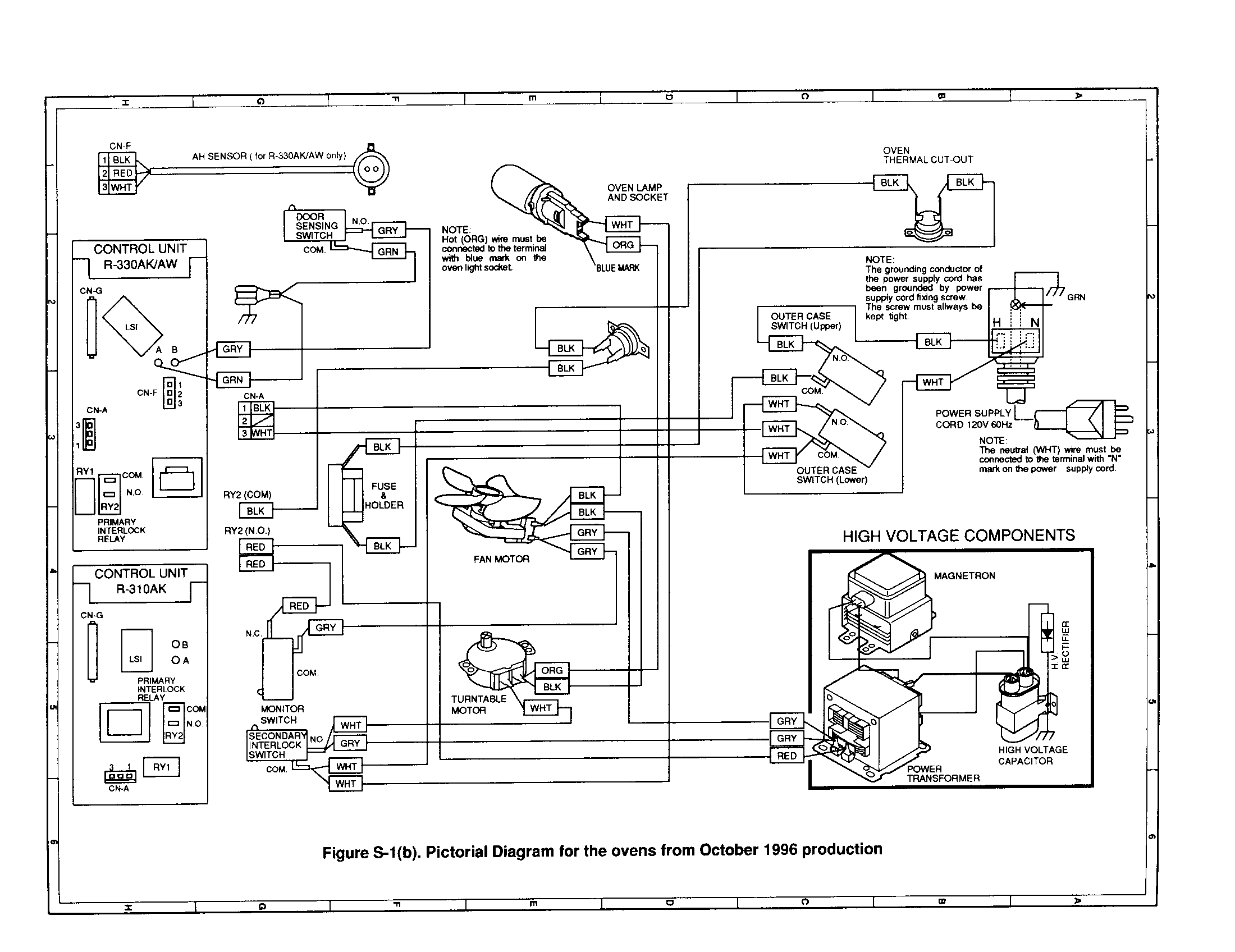 Sharp R-330AK 1(b) figure s -- pictorial diagram diagram