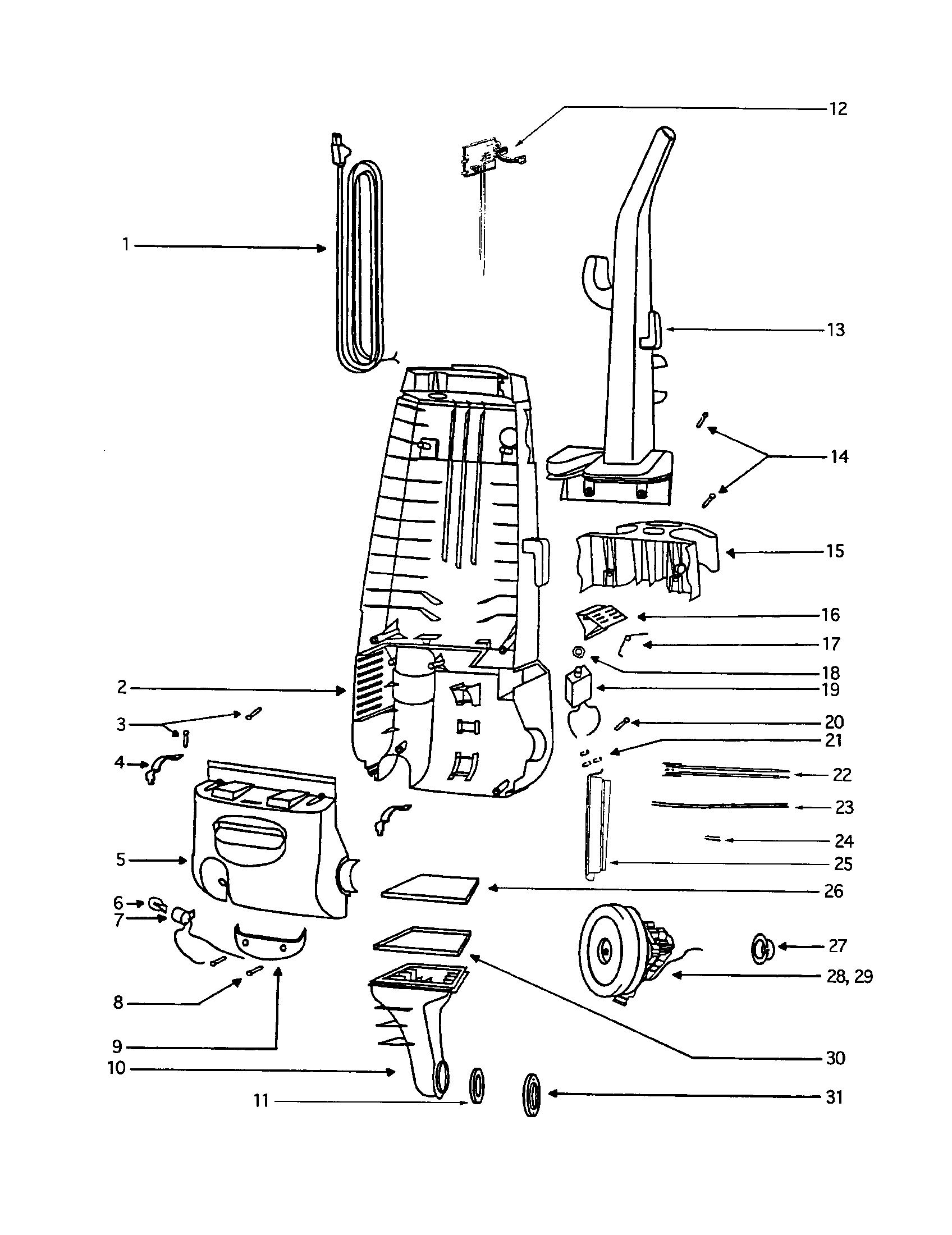 Eureka 4485BT-3 motor cover diagram