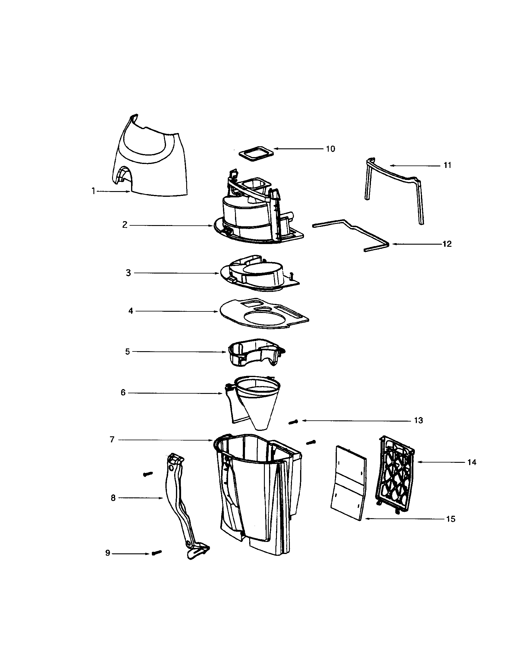 Eureka 4485BT-3 cyclone diagram
