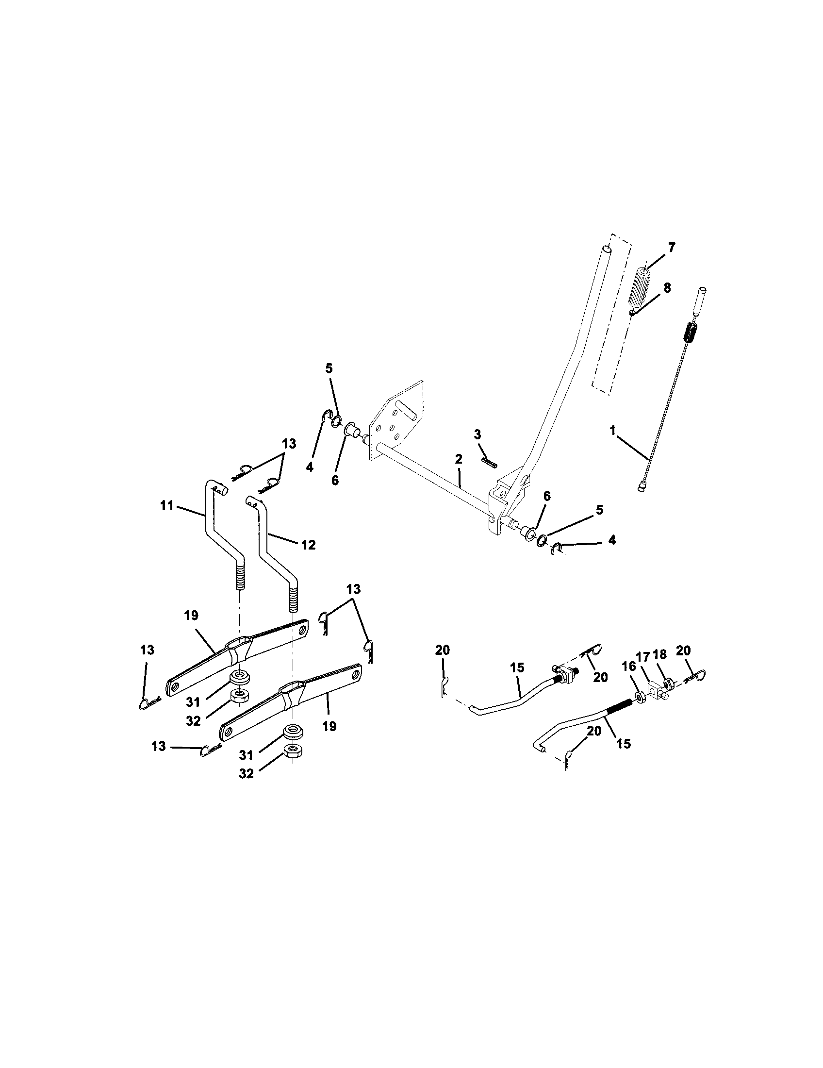 Craftsman 917271642 lift assembly diagram