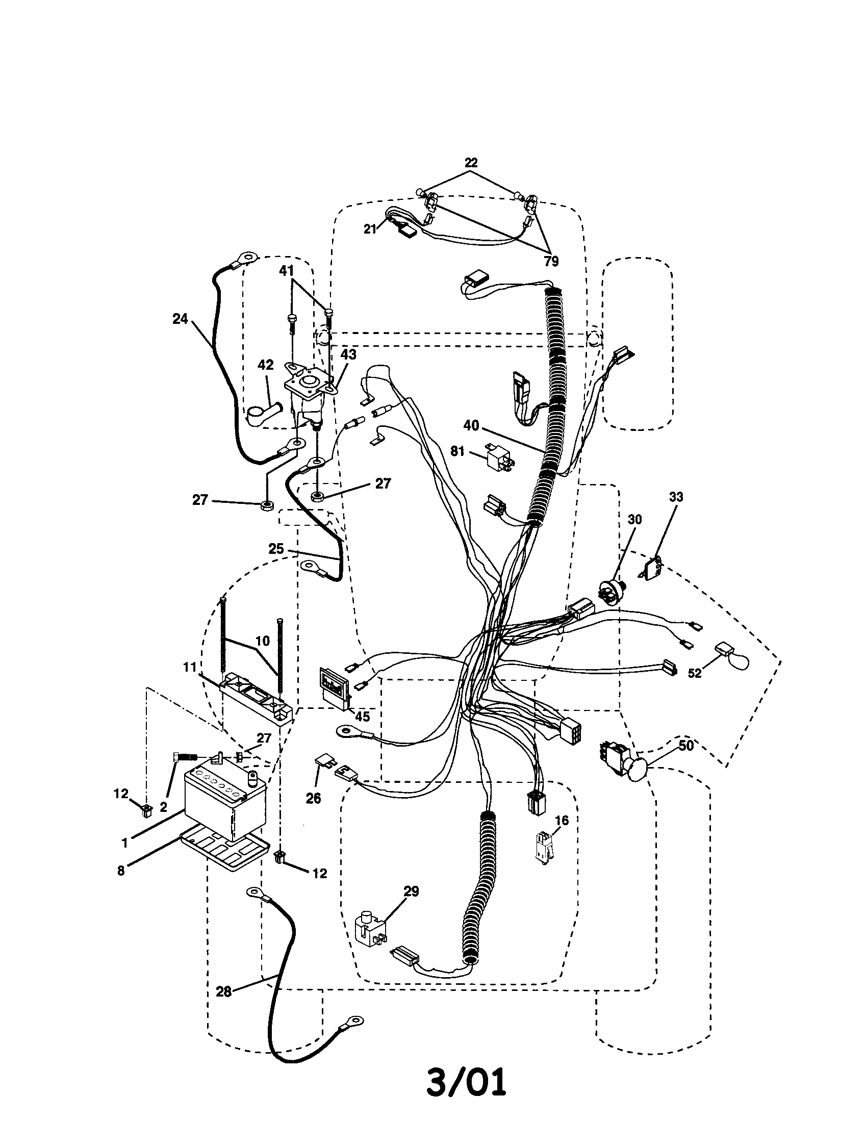 Poulan PRGT22H50B electrical diagram