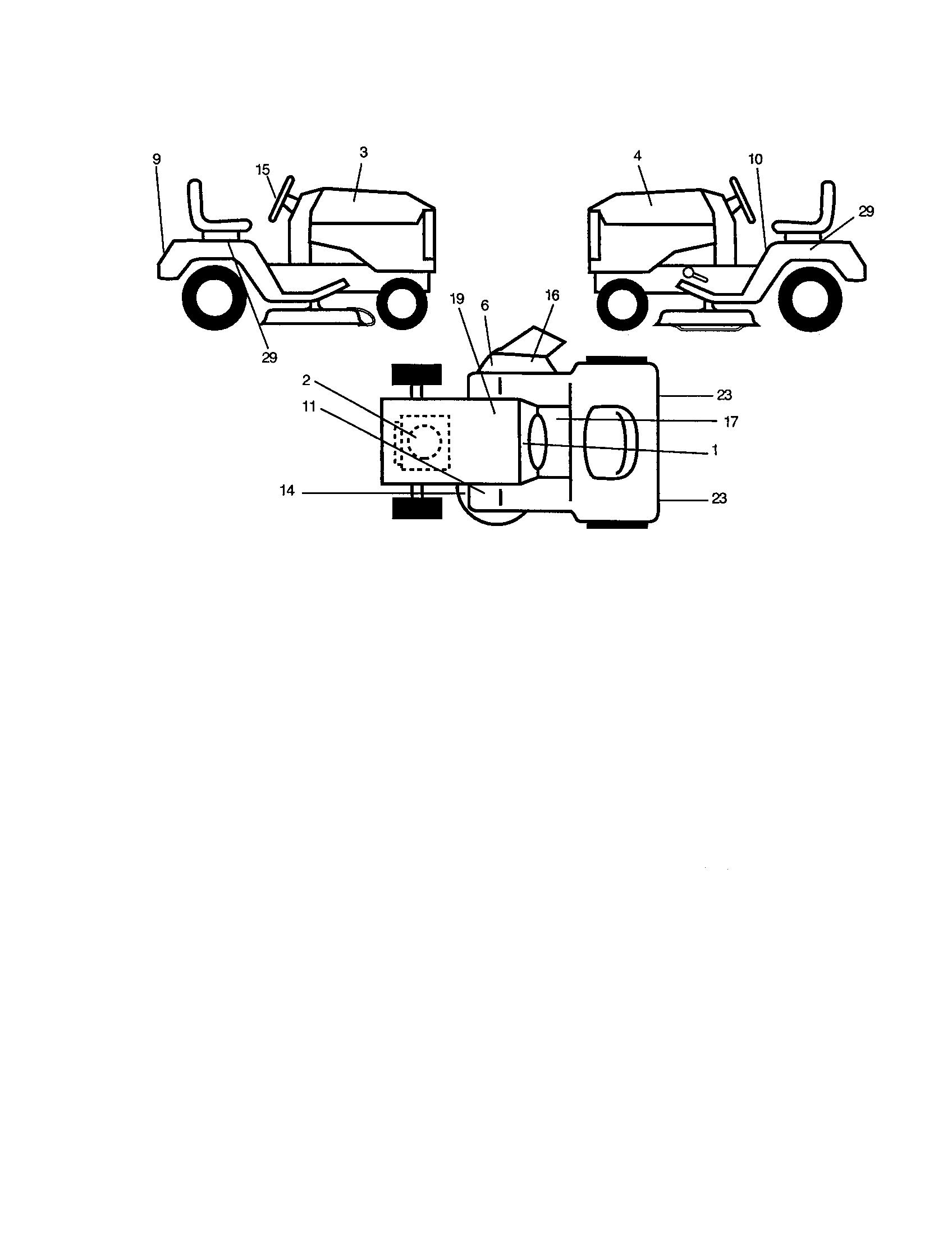 Poulan PRGT22H50B decals diagram