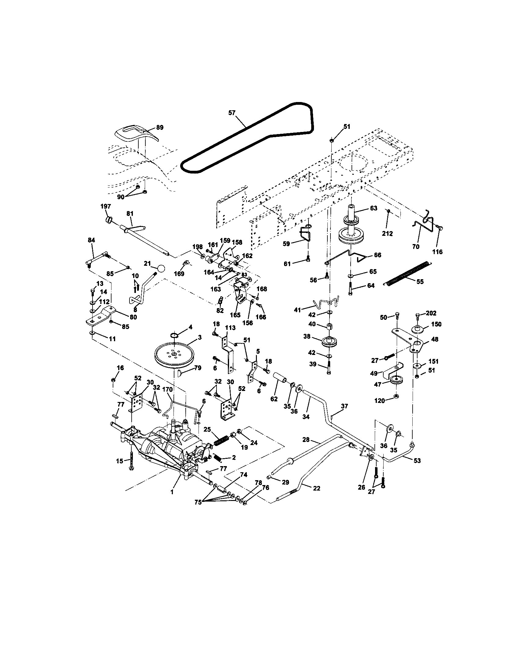 Craftsman 917271632 ground drive diagram