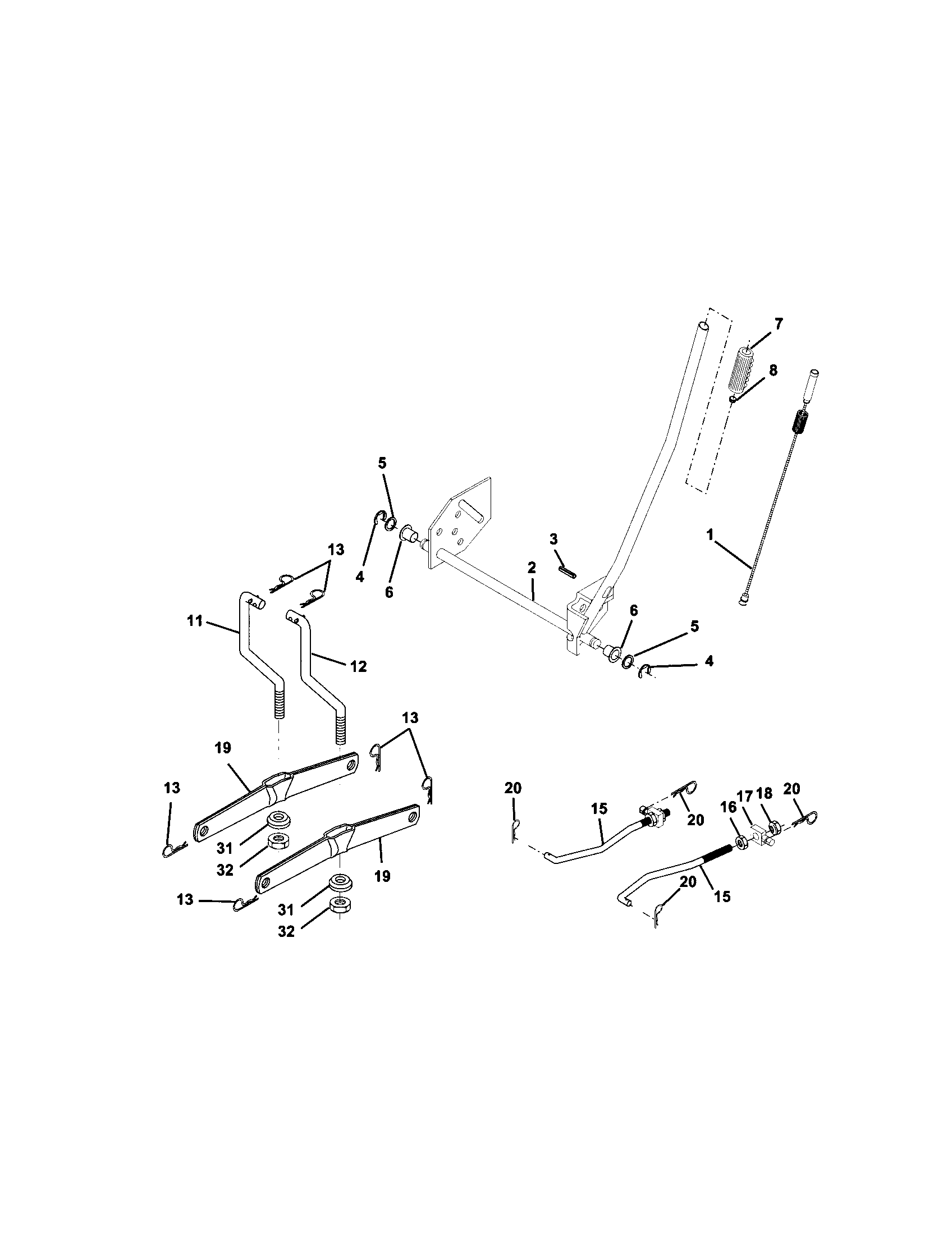 Craftsman 917271632 lift assembly diagram