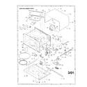 Sharp R-330CW oven and cabinet diagram