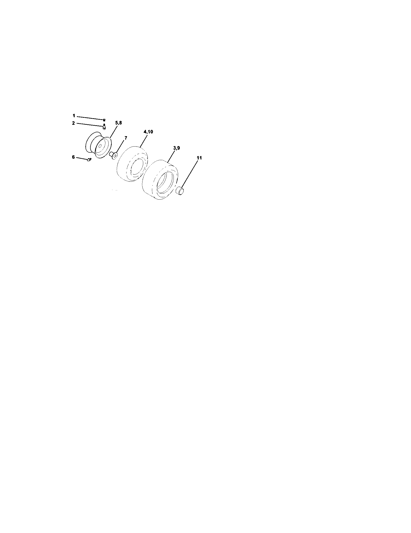 Craftsman 917271822 wheels and tires diagram