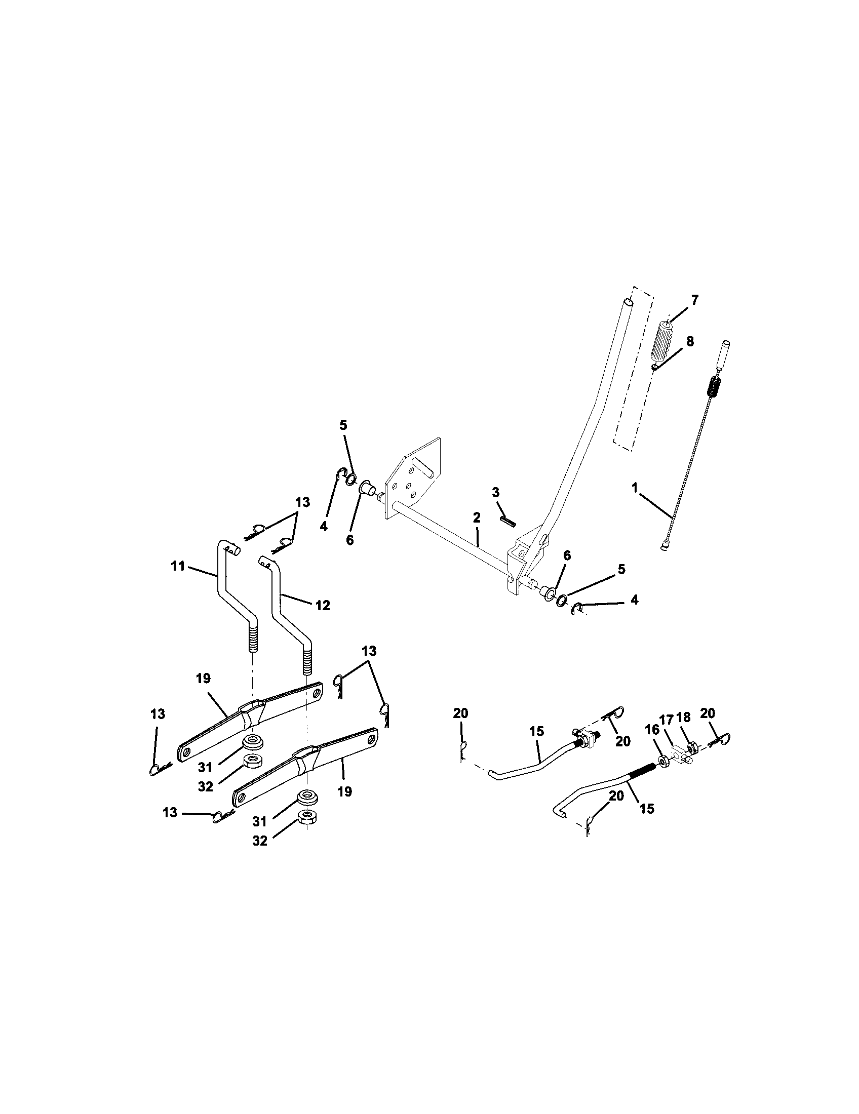 Craftsman 917271822 lift assembly diagram