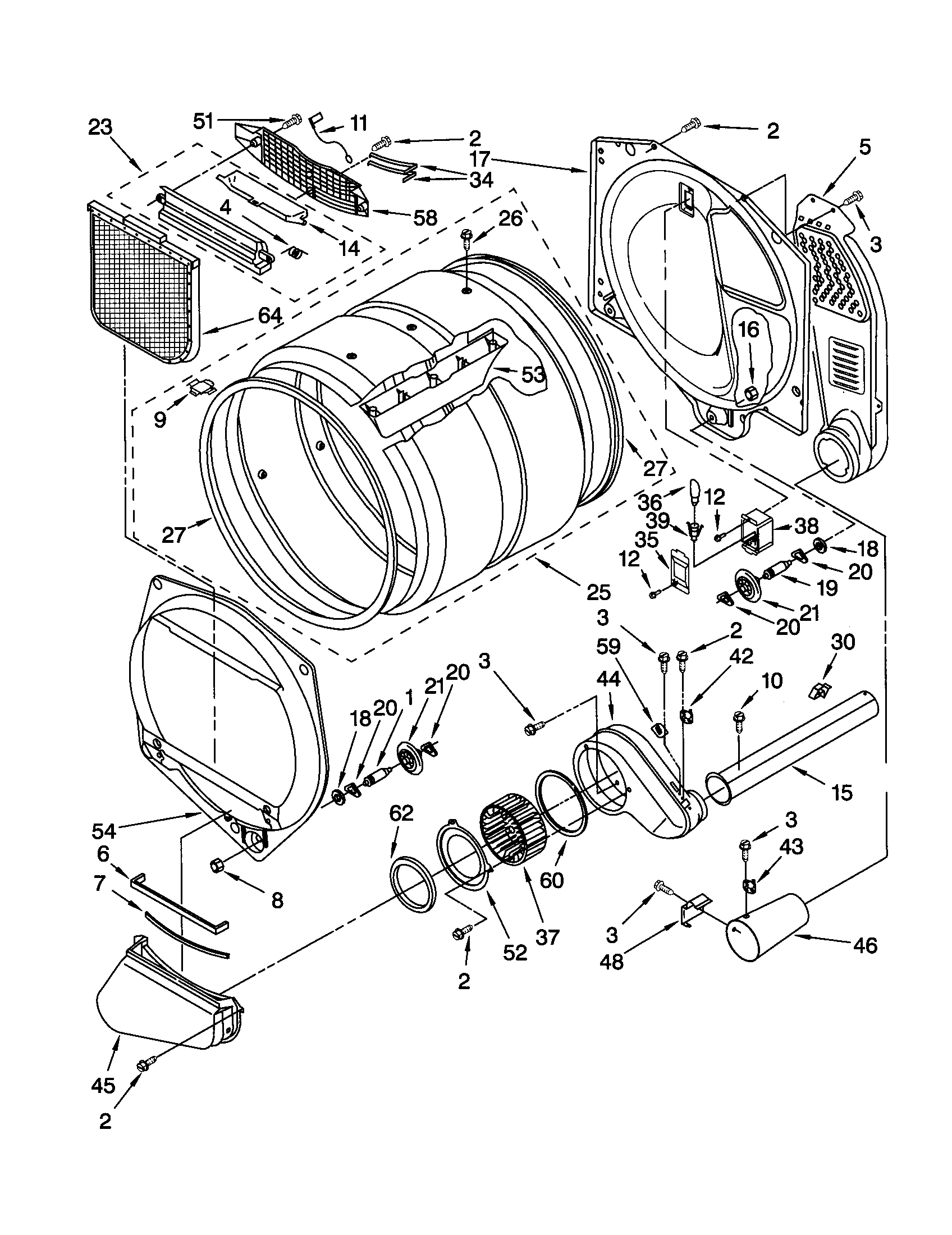Kenmore 11072954100 bulkhead diagram