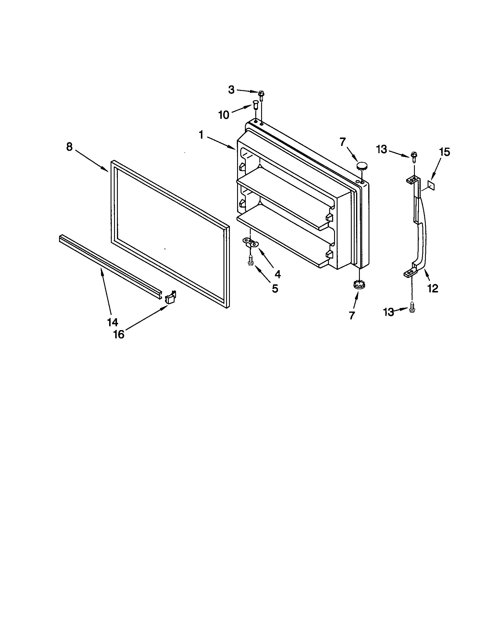 Kenmore 10662862100 freezer door diagram