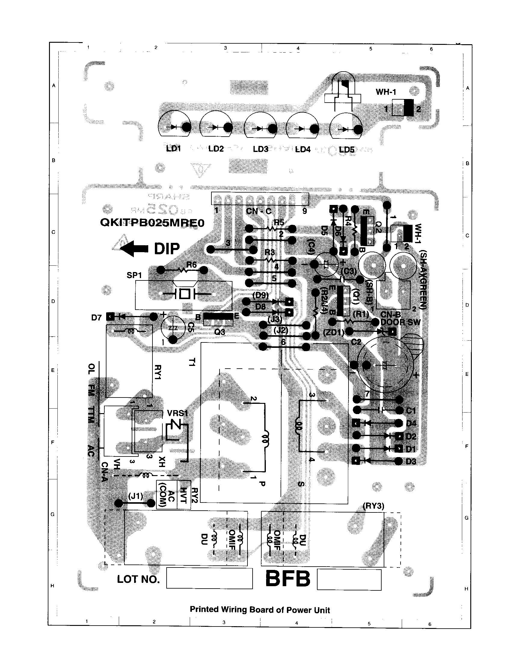 Sharp R-510AK printed wiring board diagram