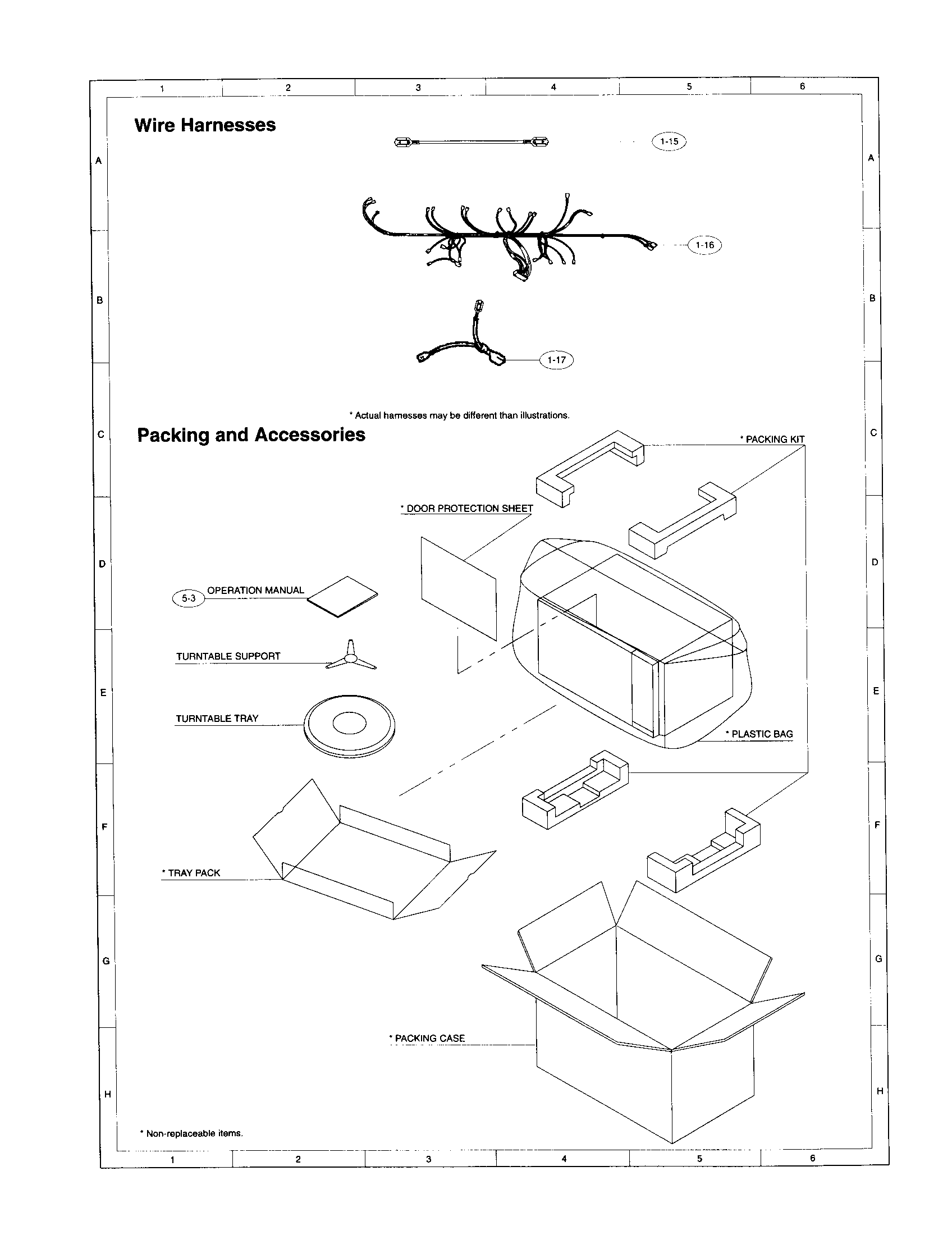 Sharp R-510AK wire harnesses diagram