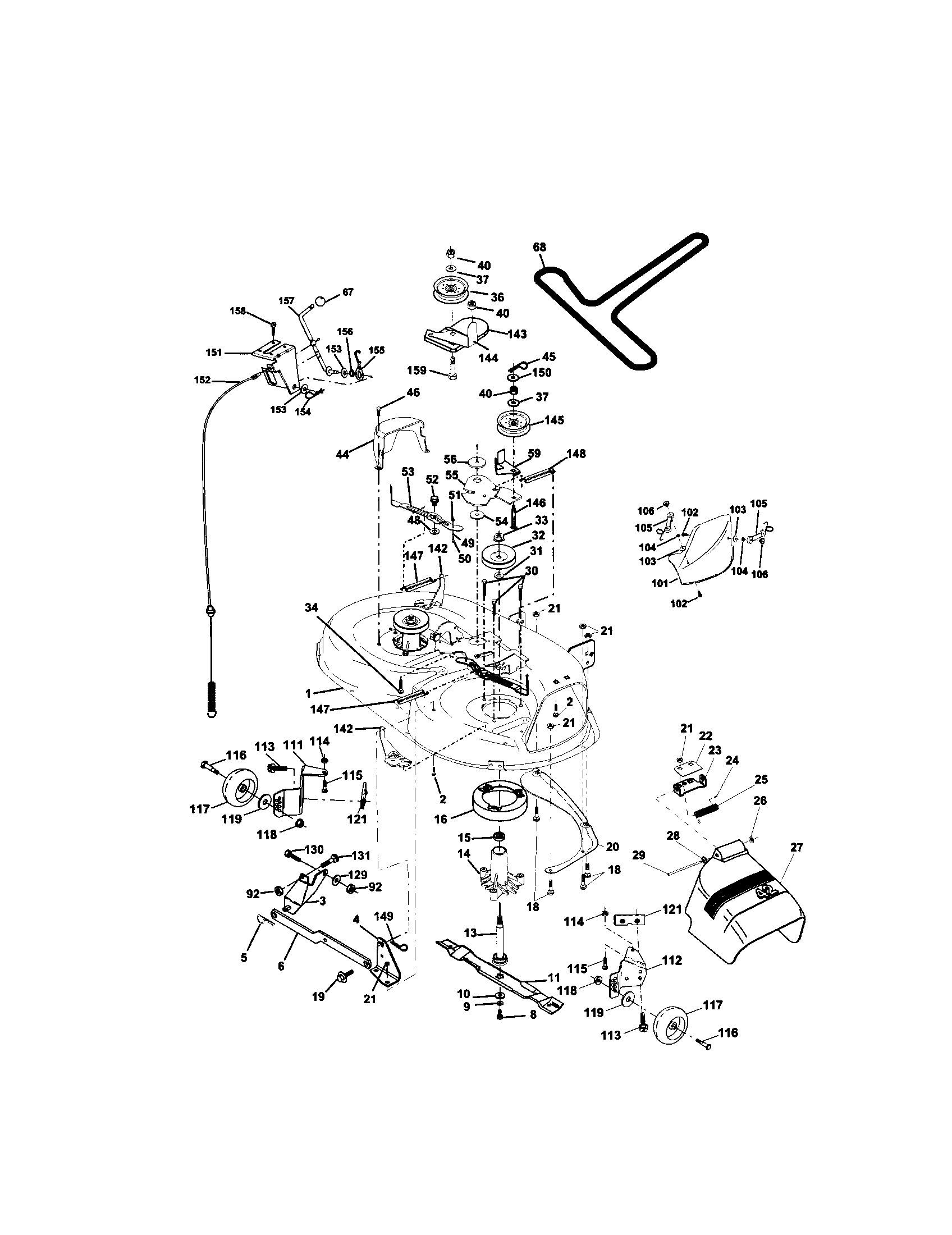 Craftsman 917271732 mower deck diagram