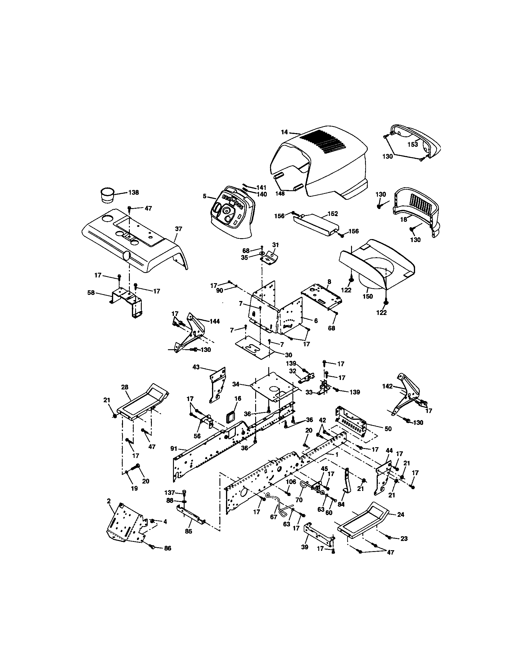 Craftsman 917275030 chassis and enclosures diagram
