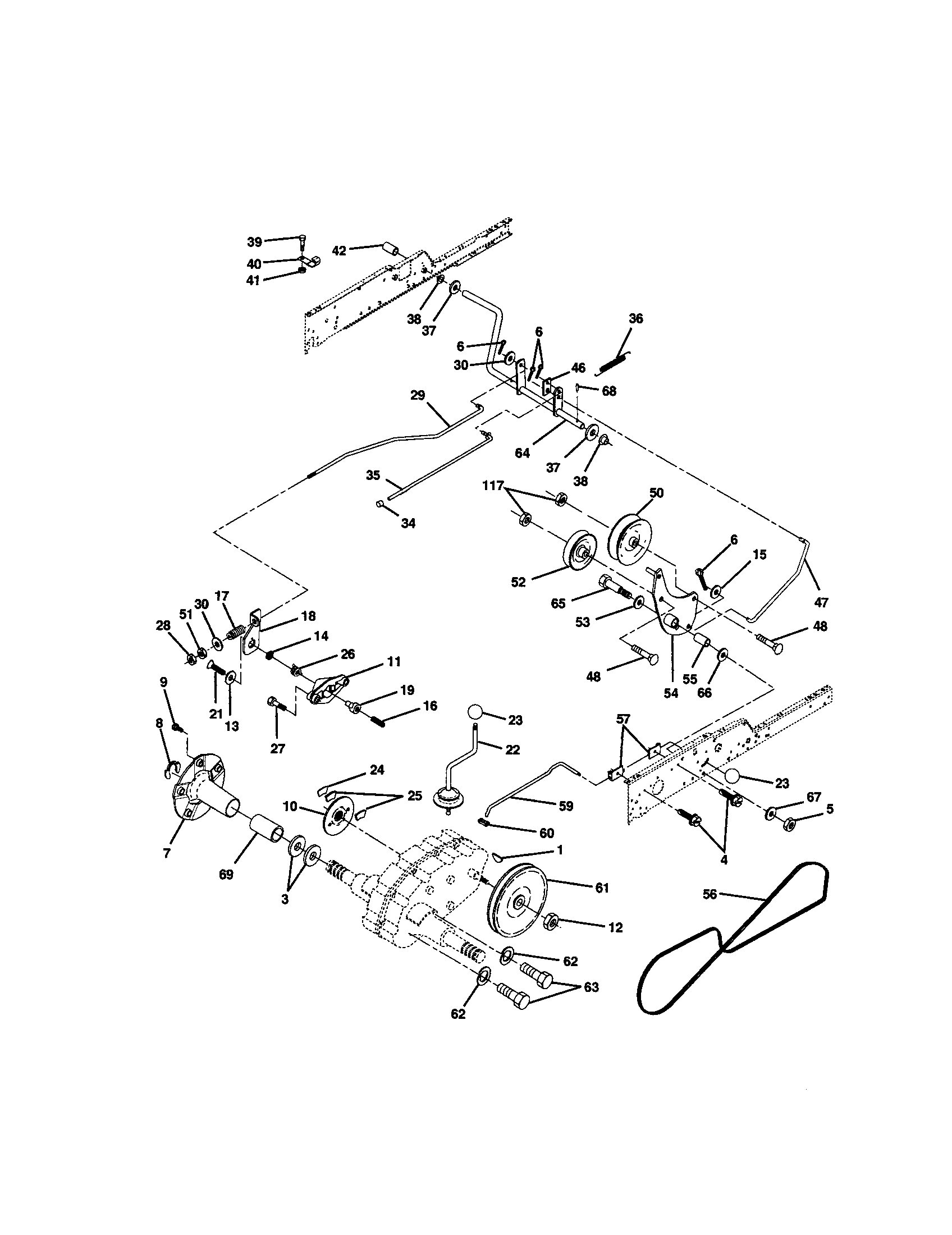 Craftsman 917275030 ground drive diagram