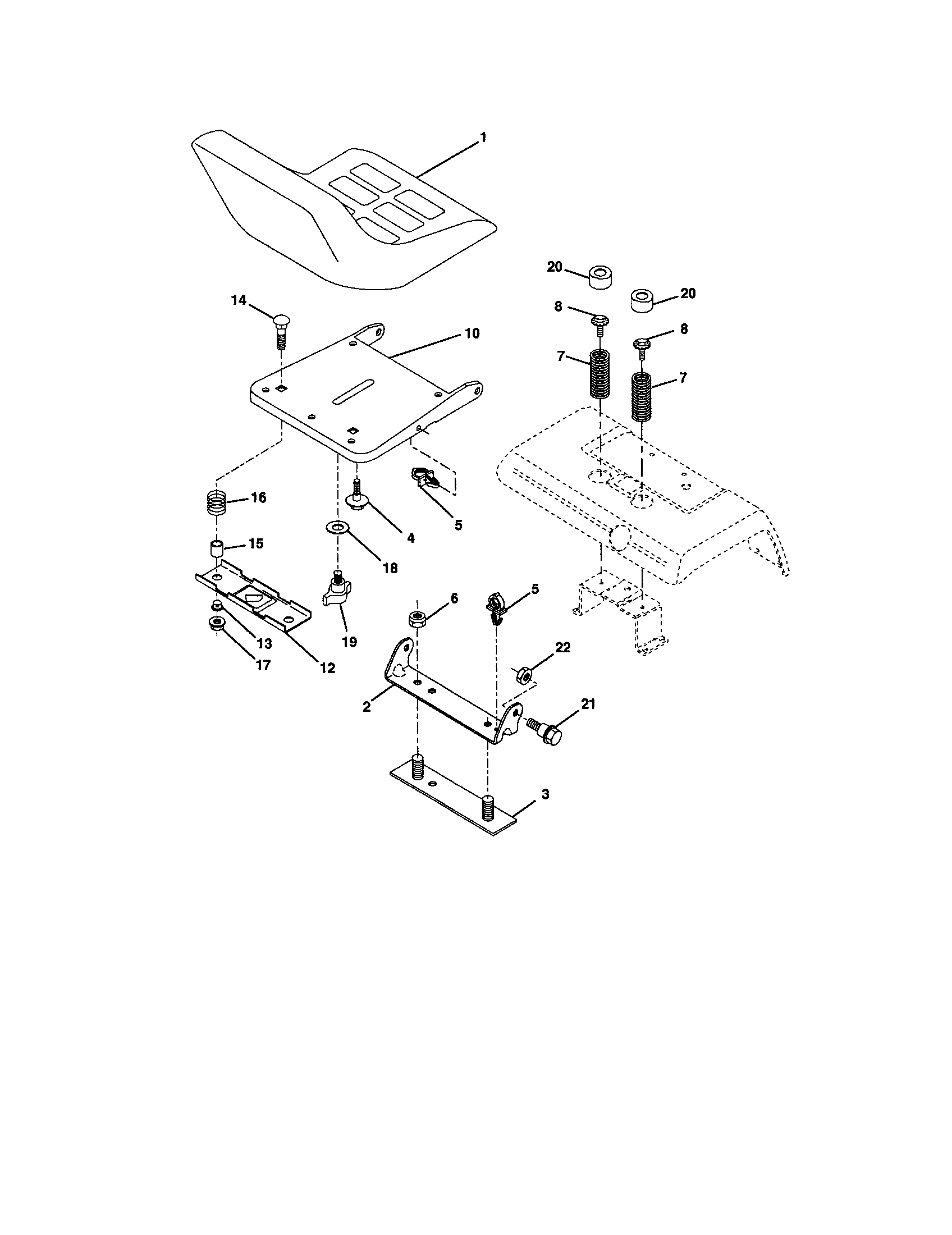 Craftsman 917275030 seat assembly diagram
