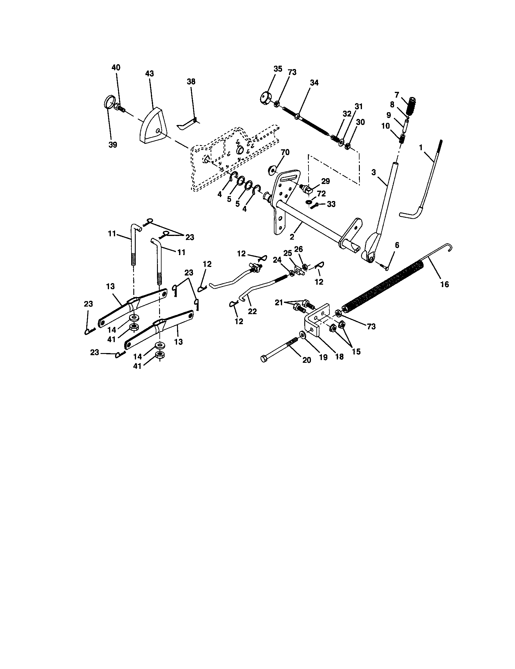 Craftsman 917275030 lift assembly diagram
