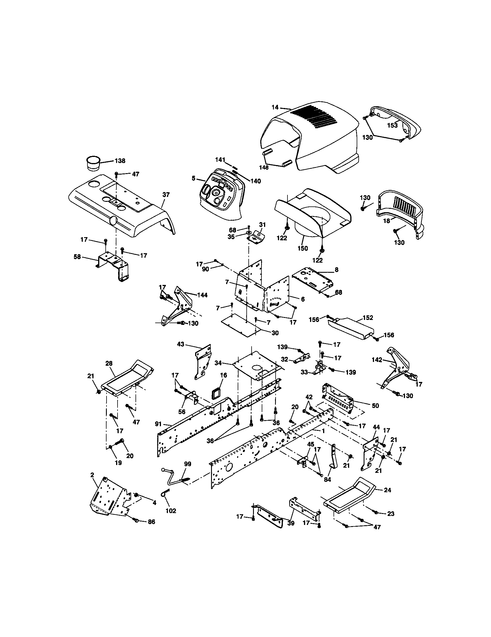 Craftsman 917275040 chassis and enclosures diagram