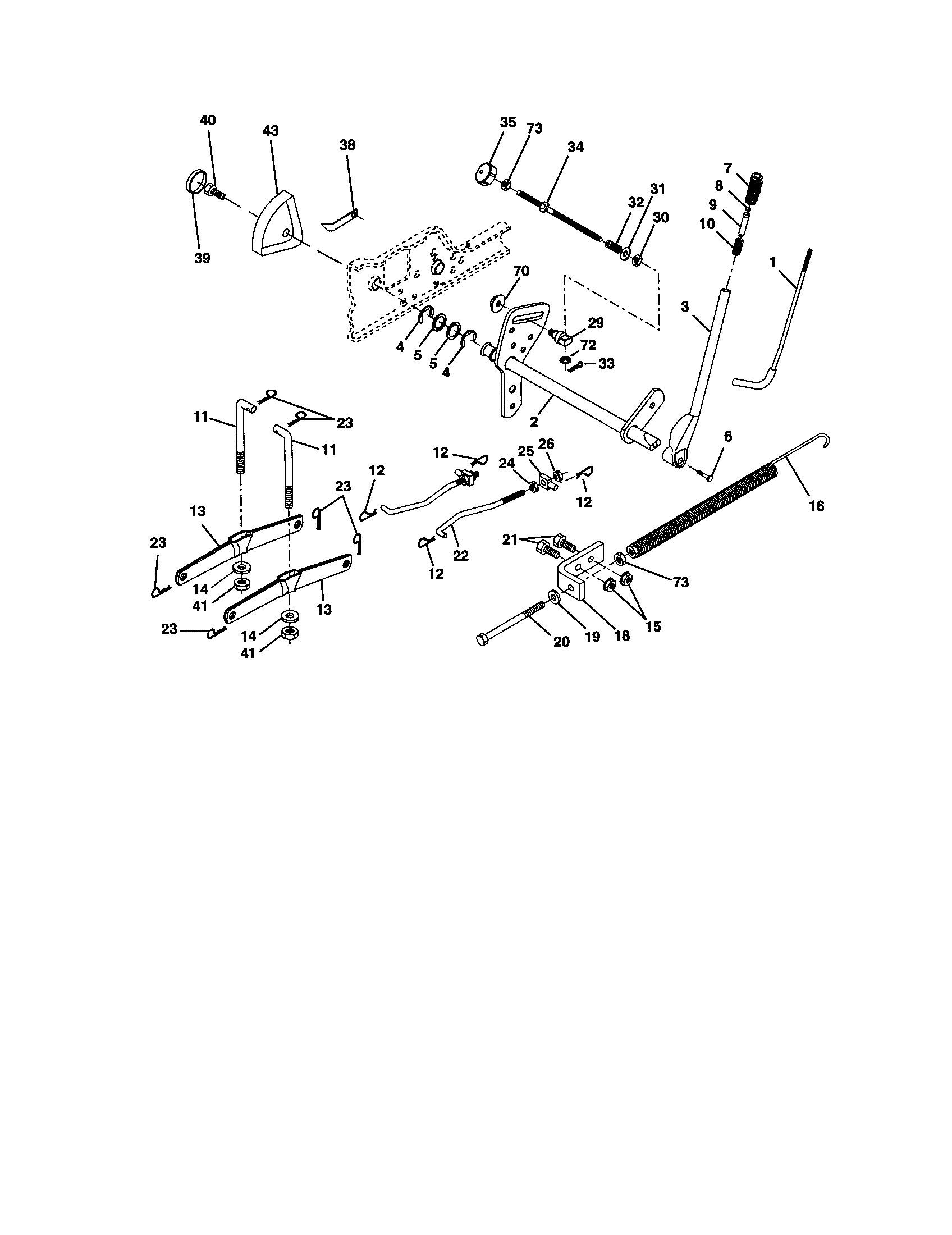 Craftsman 917275040 lift assembly diagram