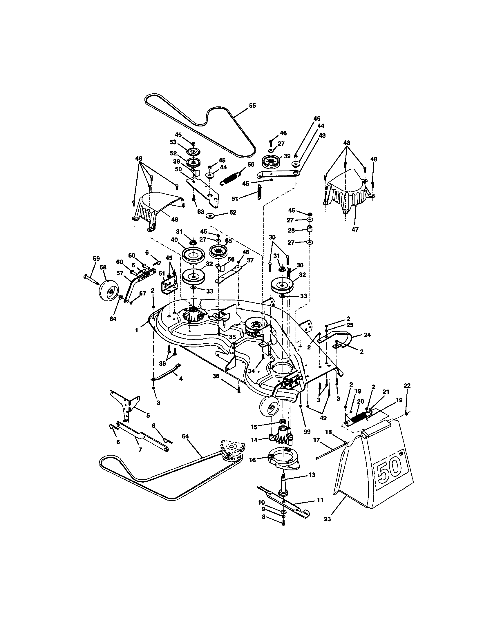 Craftsman 917275040 mower deck diagram