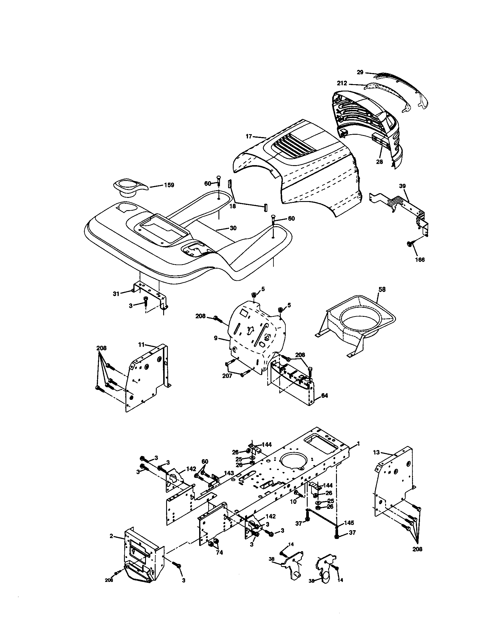 Craftsman 917272082 chassis and enclosures diagram