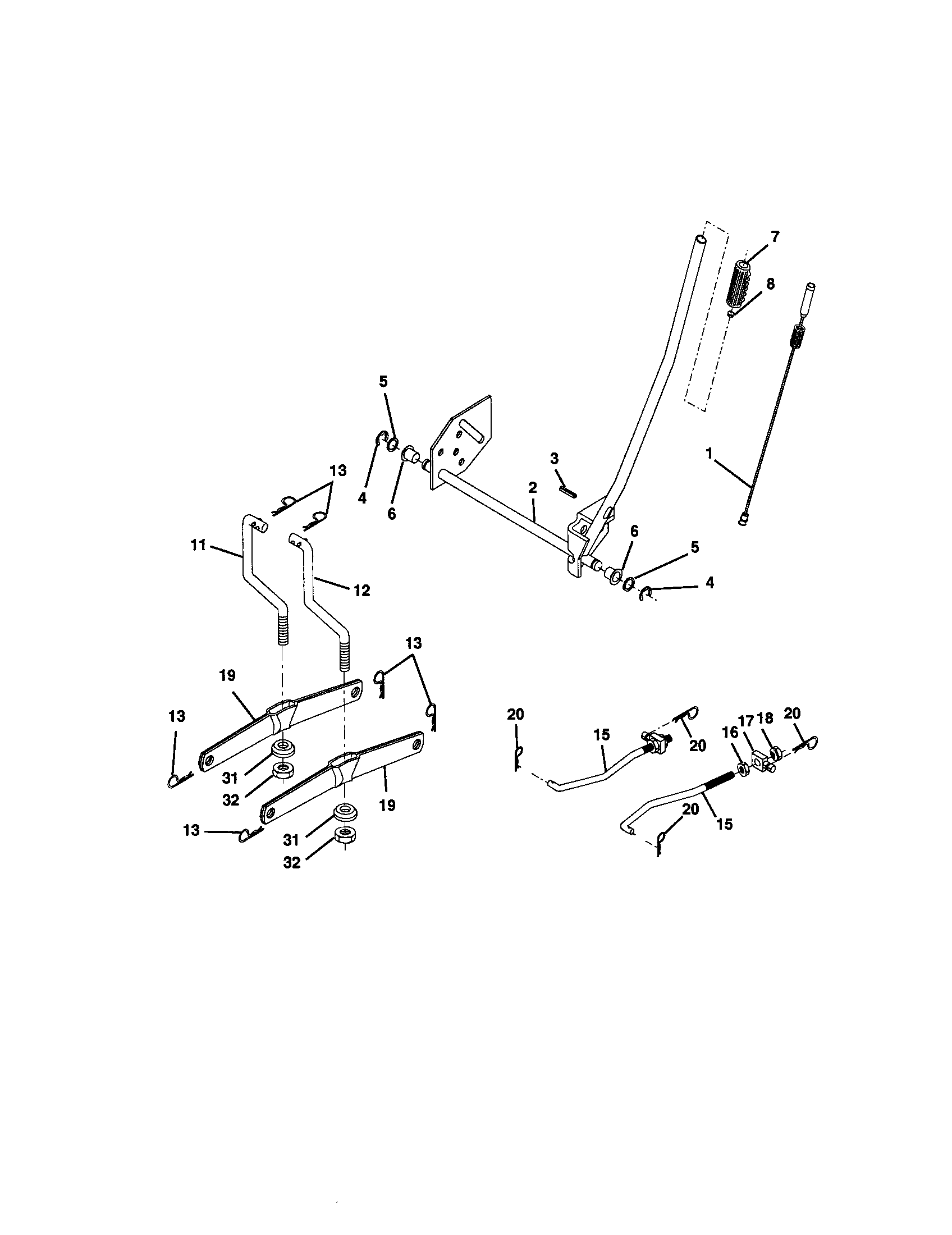 Craftsman 917272082 lift assembly diagram