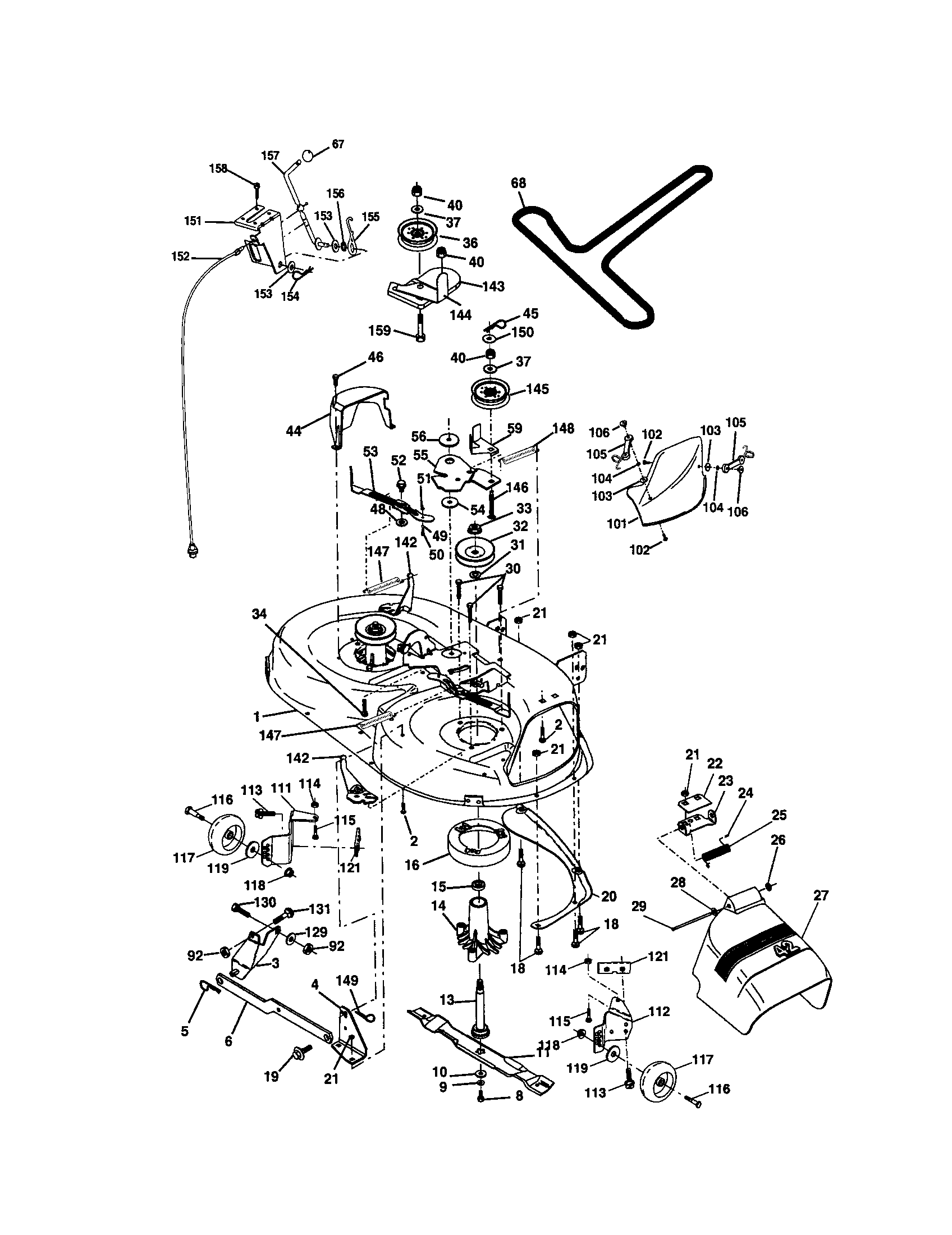 Craftsman 917272082 mower deck diagram