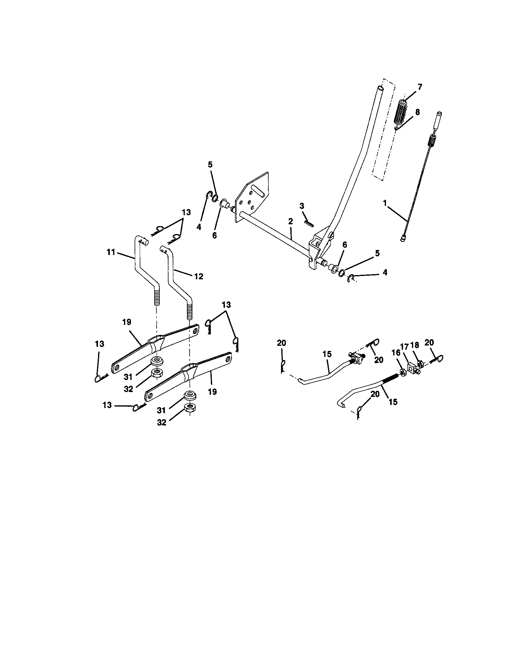 Craftsman 917272073 lift assembly diagram