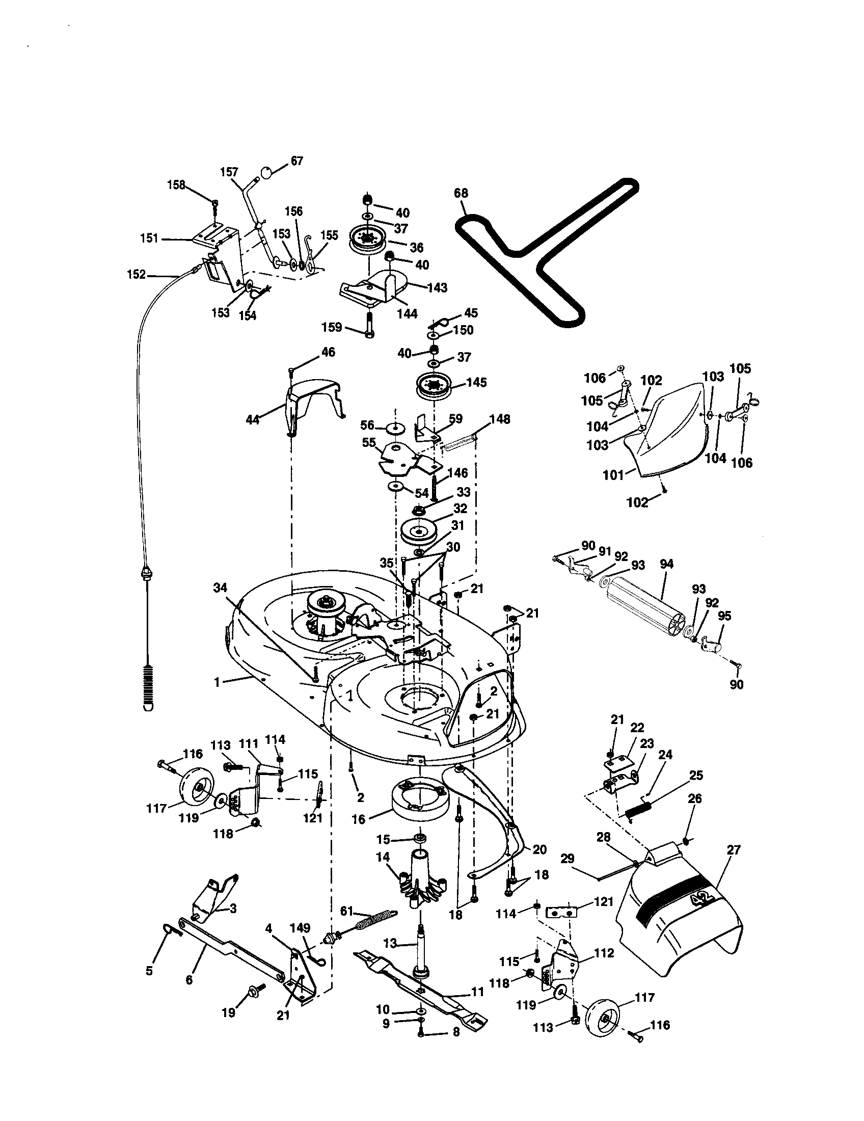 Craftsman 917279951 mower deck diagram