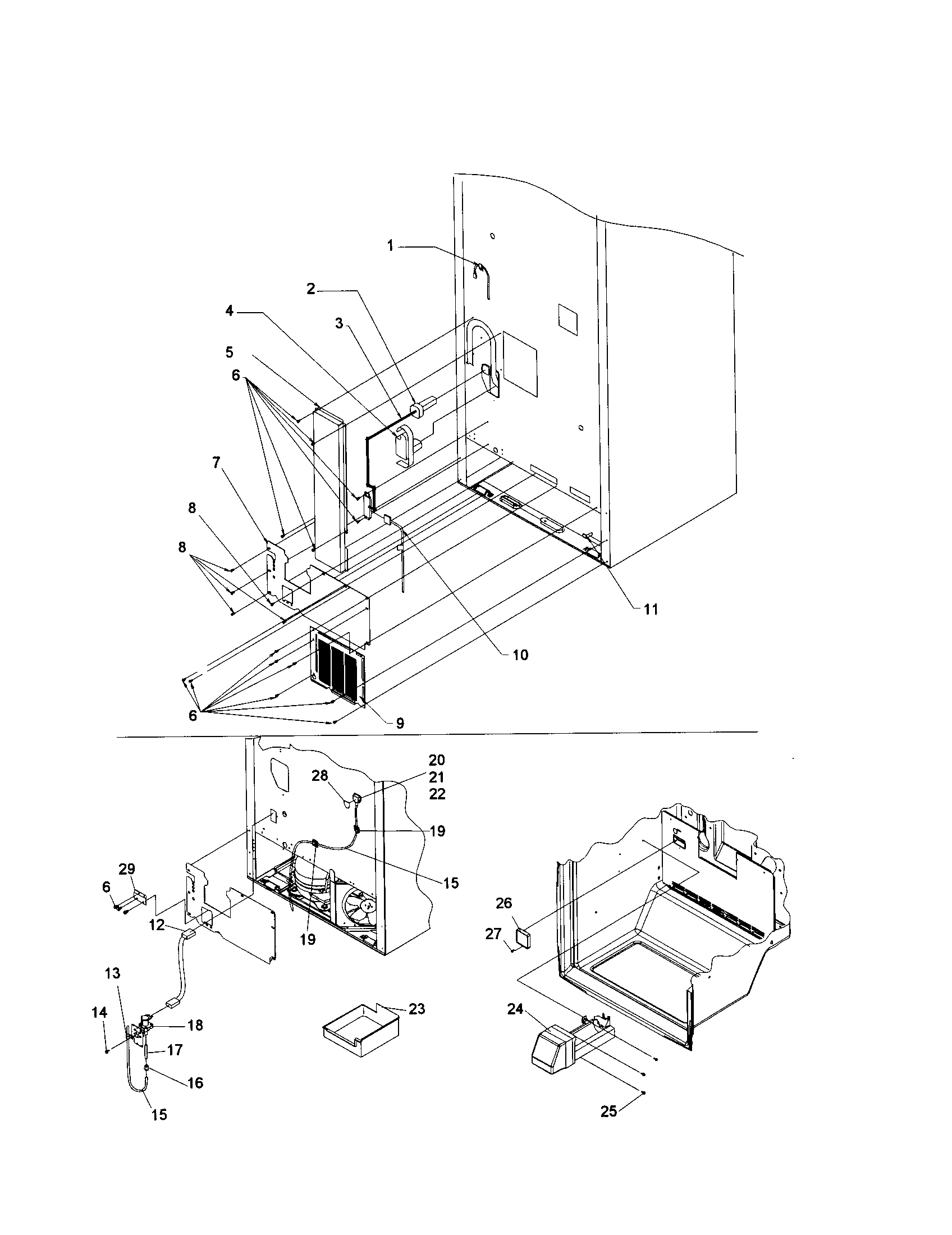 Kenmore 59671282101 cabinet back diagram